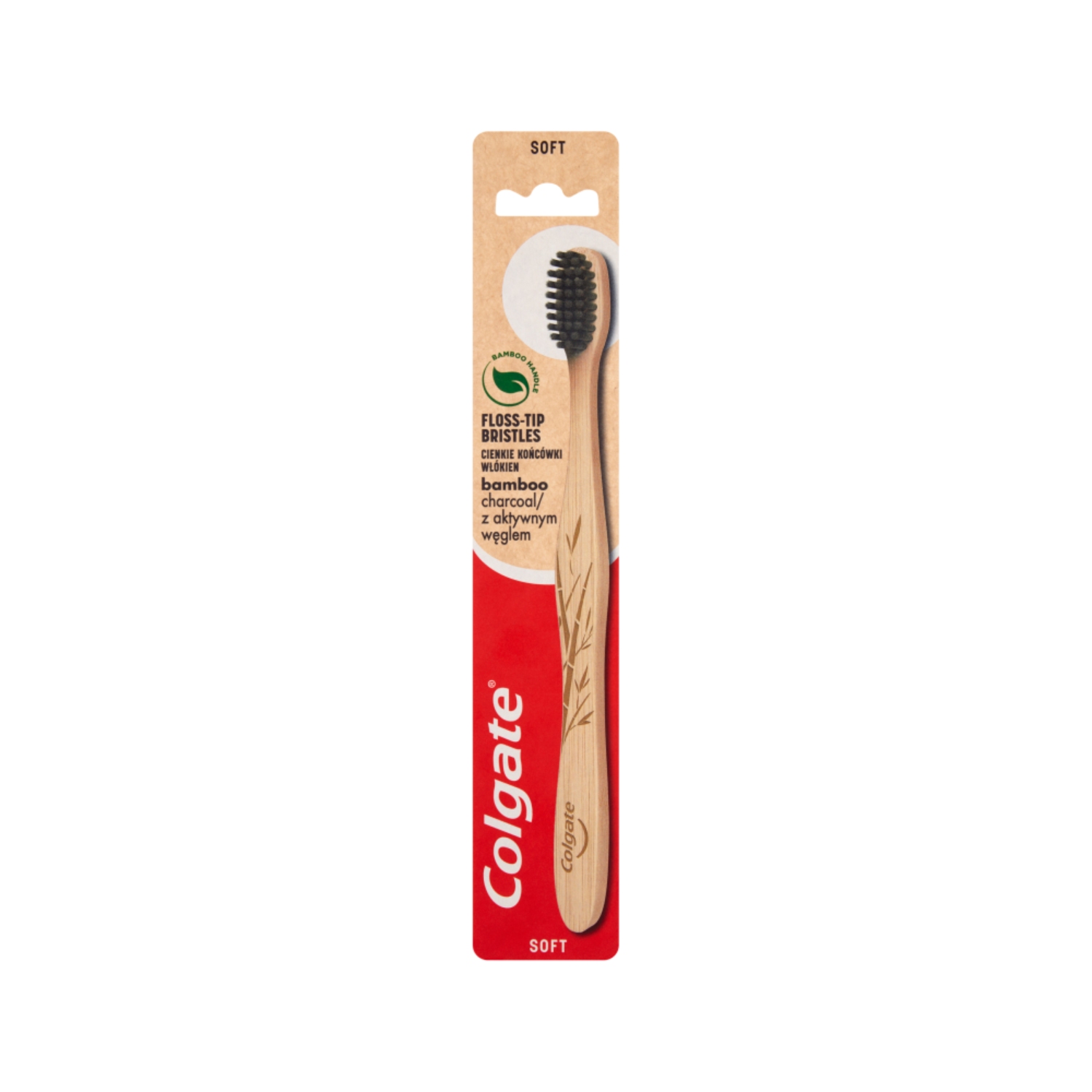 Colgate bamboo charcoal - szczoteczka do zębów z węglem, miękka, 1 sztuka