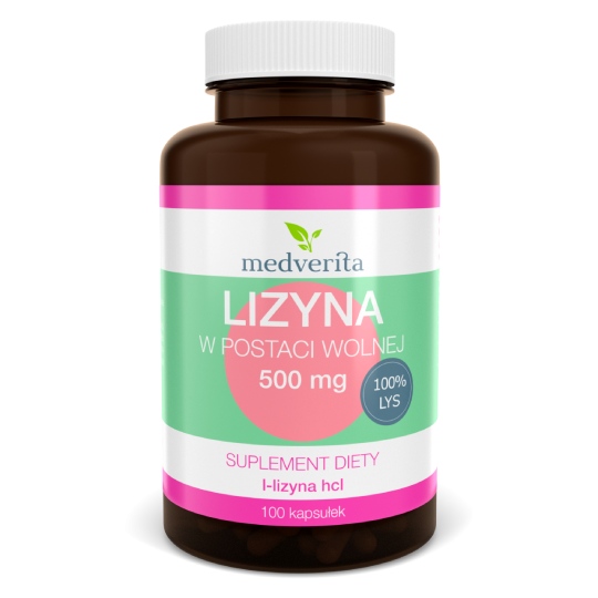 Medverita lizyna 500 mg, 100 kapsułek