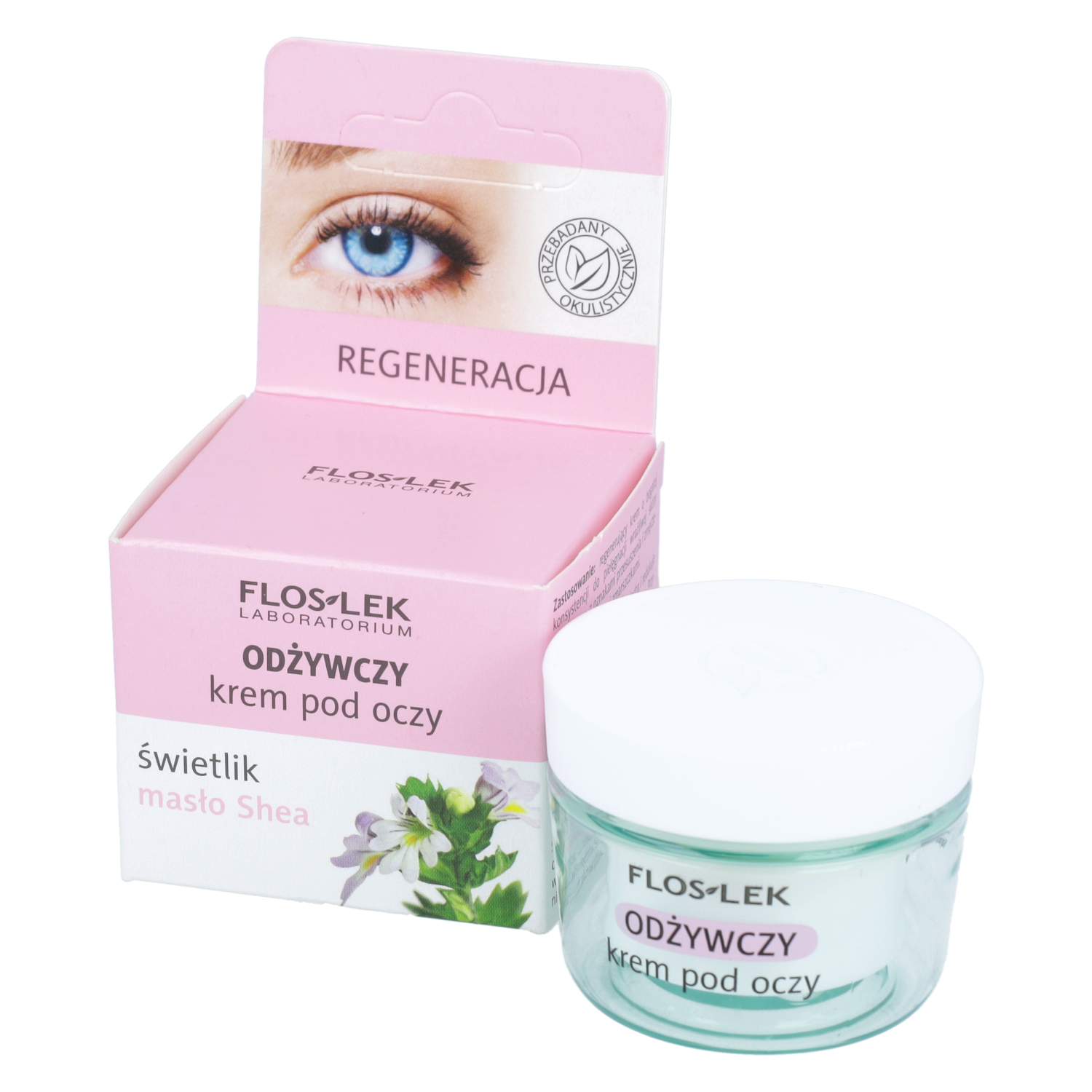 Floslek - odżywczy krem pod oczy świetlik i masło shea, 15 ml