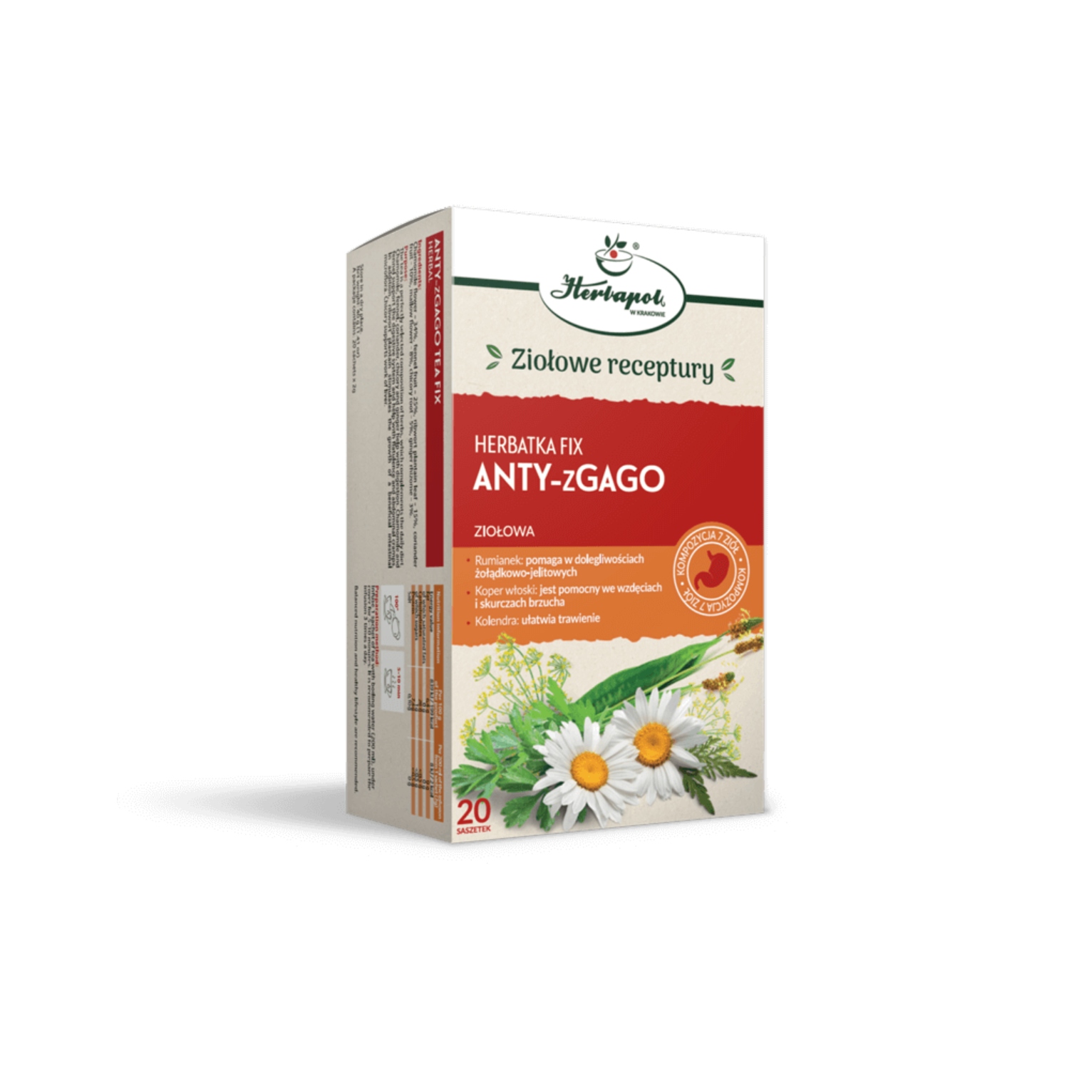 Herbapol kraków herbatka fix, anty-zgago, 20 saszetek