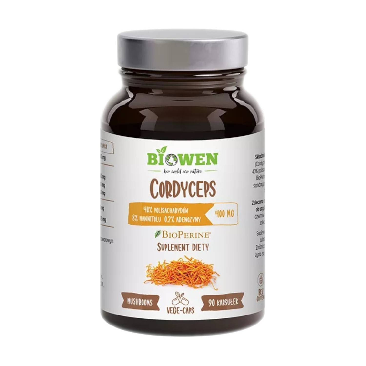 Biowen cordyceps 400 mg, 90 kapsułek (data ważności: 28.02.2026)