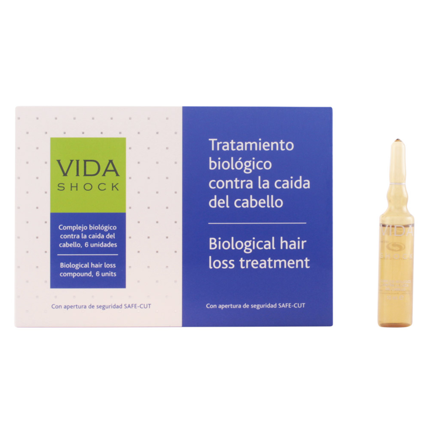 Vida shock - ampułki przeciw wypadaniu włosów, biologiczna kuracja, 6 x 10 ml