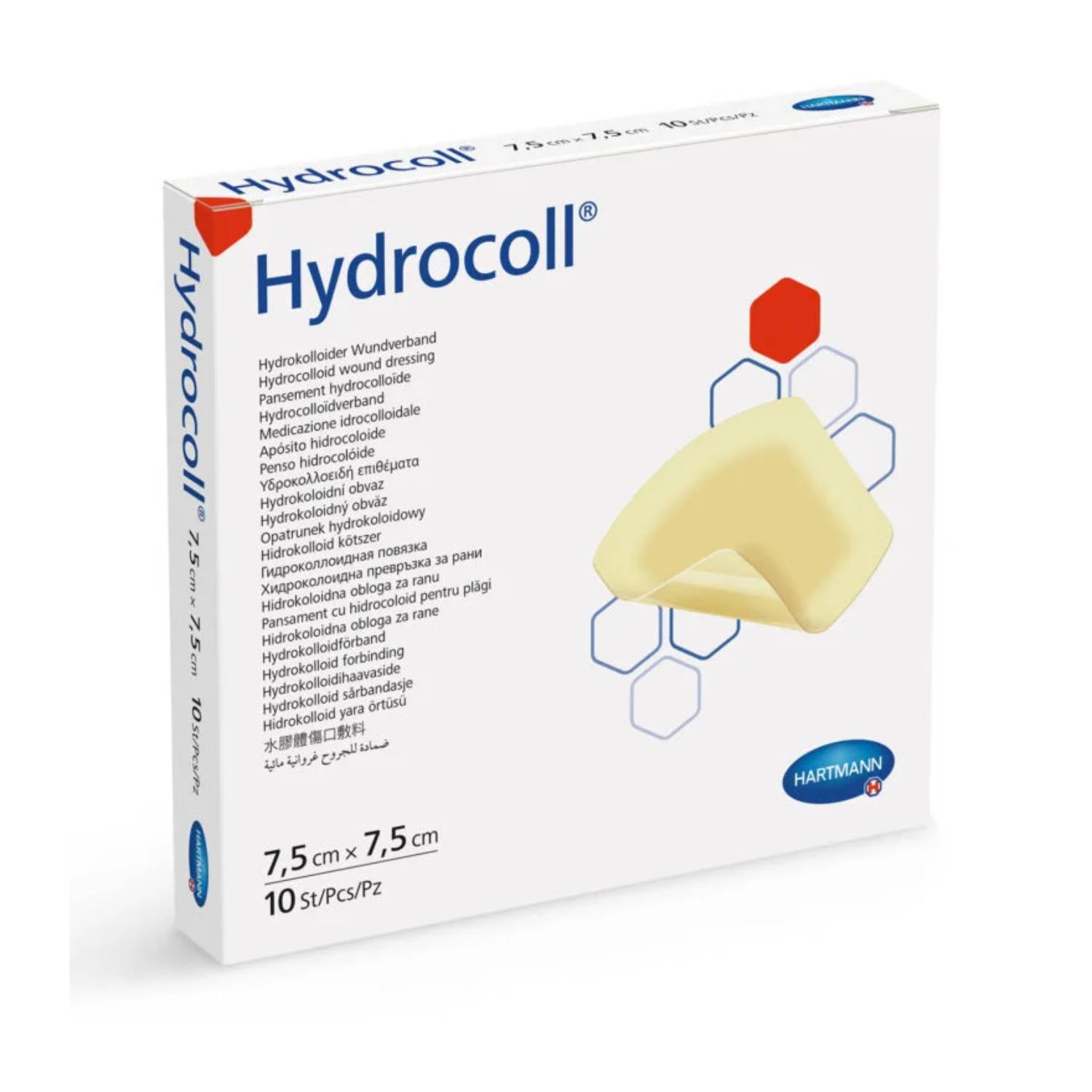 Hydrocoll - opatrunek jałowy, 7,5 cm x 7,5 cm, 10 sztuk