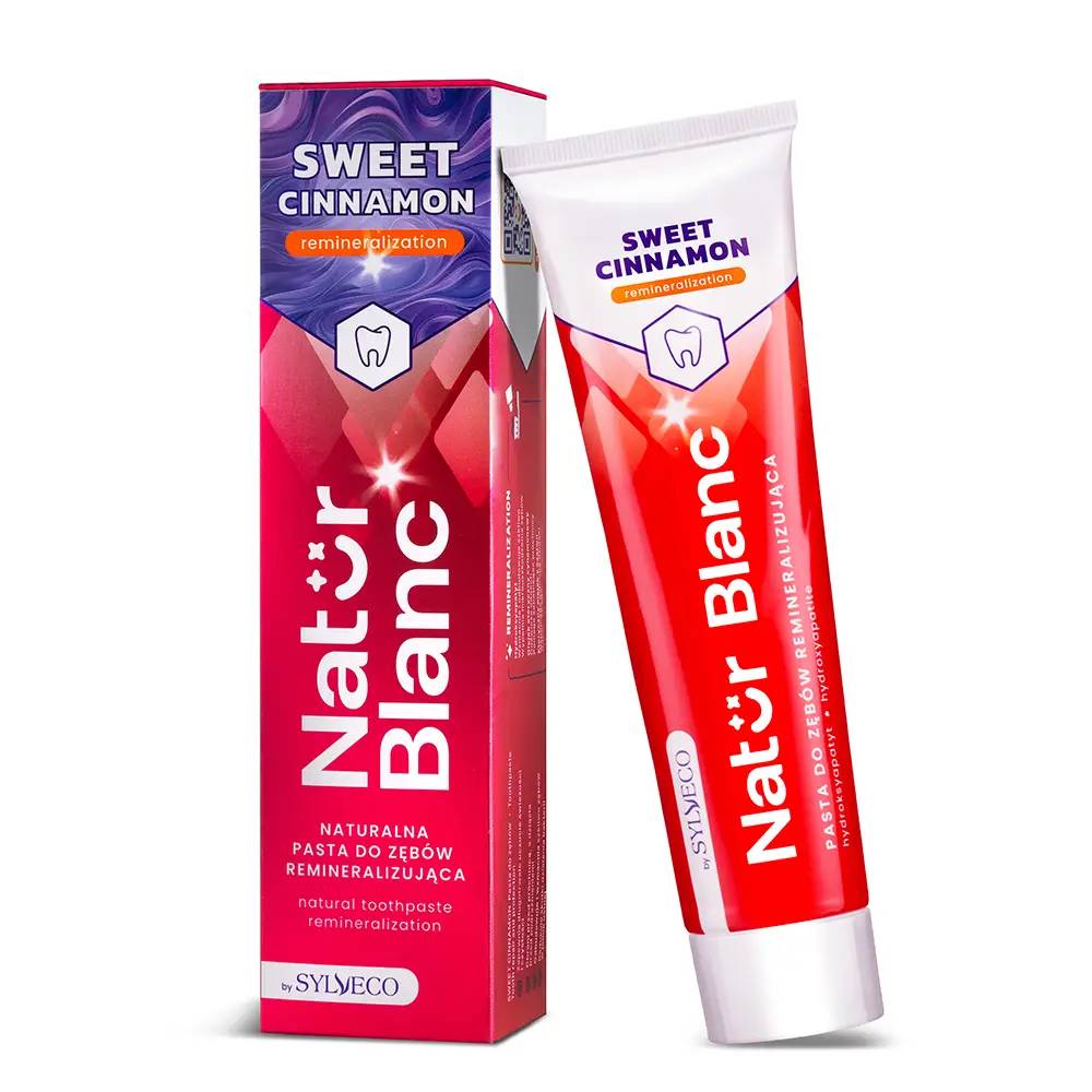 Sylveco natur blanc sweet cinnamon - pasta do zębów remineralizująca, 100 ml