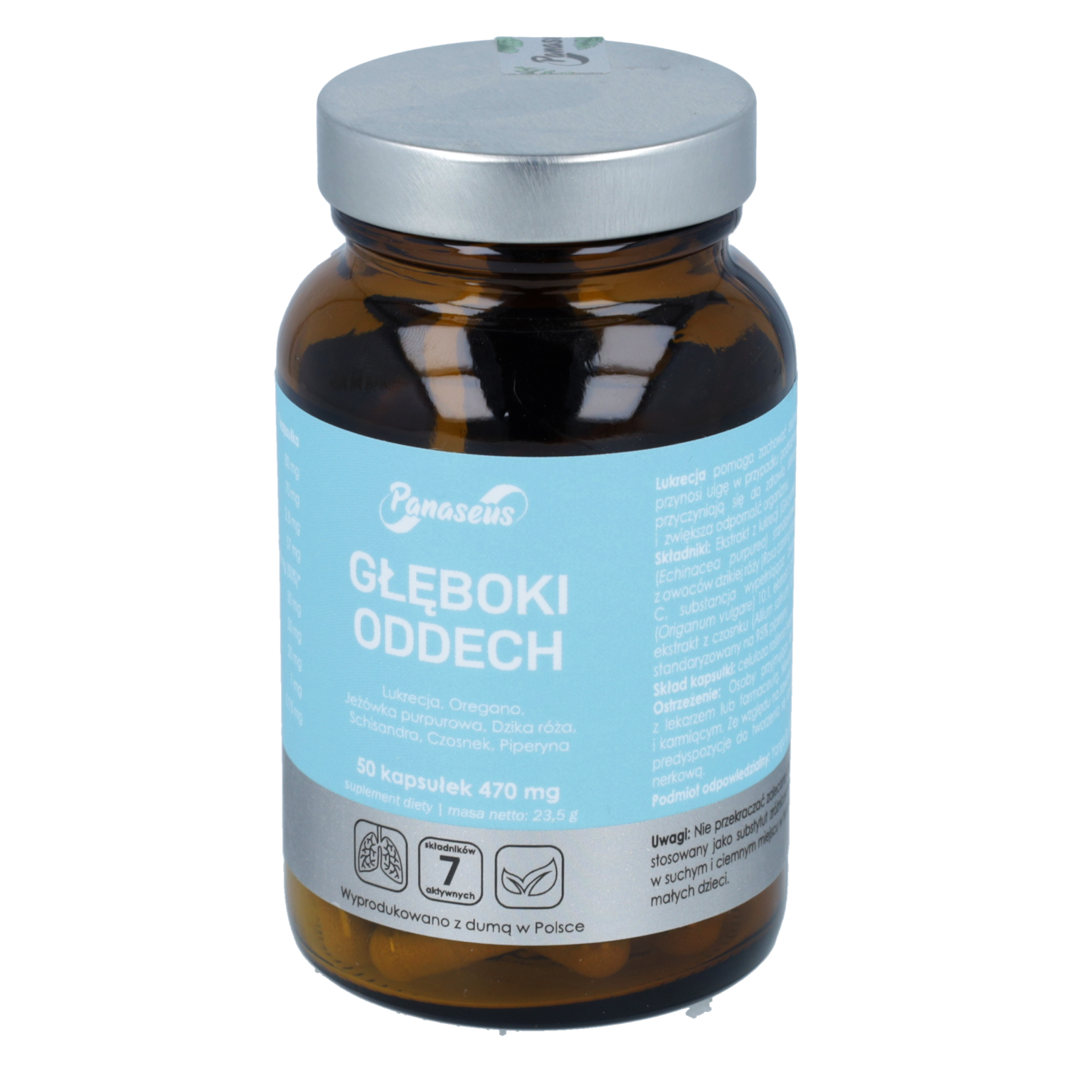 Panaseus głęboki oddech, 50 kapsułek