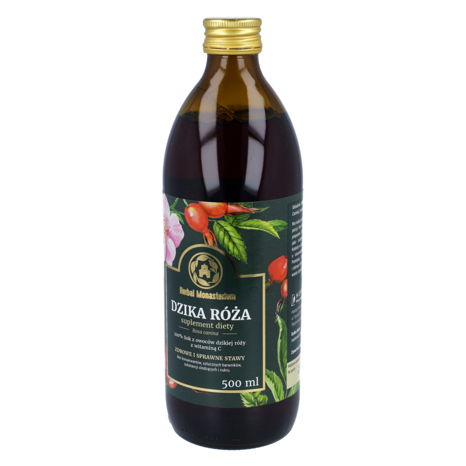 Herbal monasterium sok z dzikiej róży, 500 ml (data ważności: 28.02.2026)