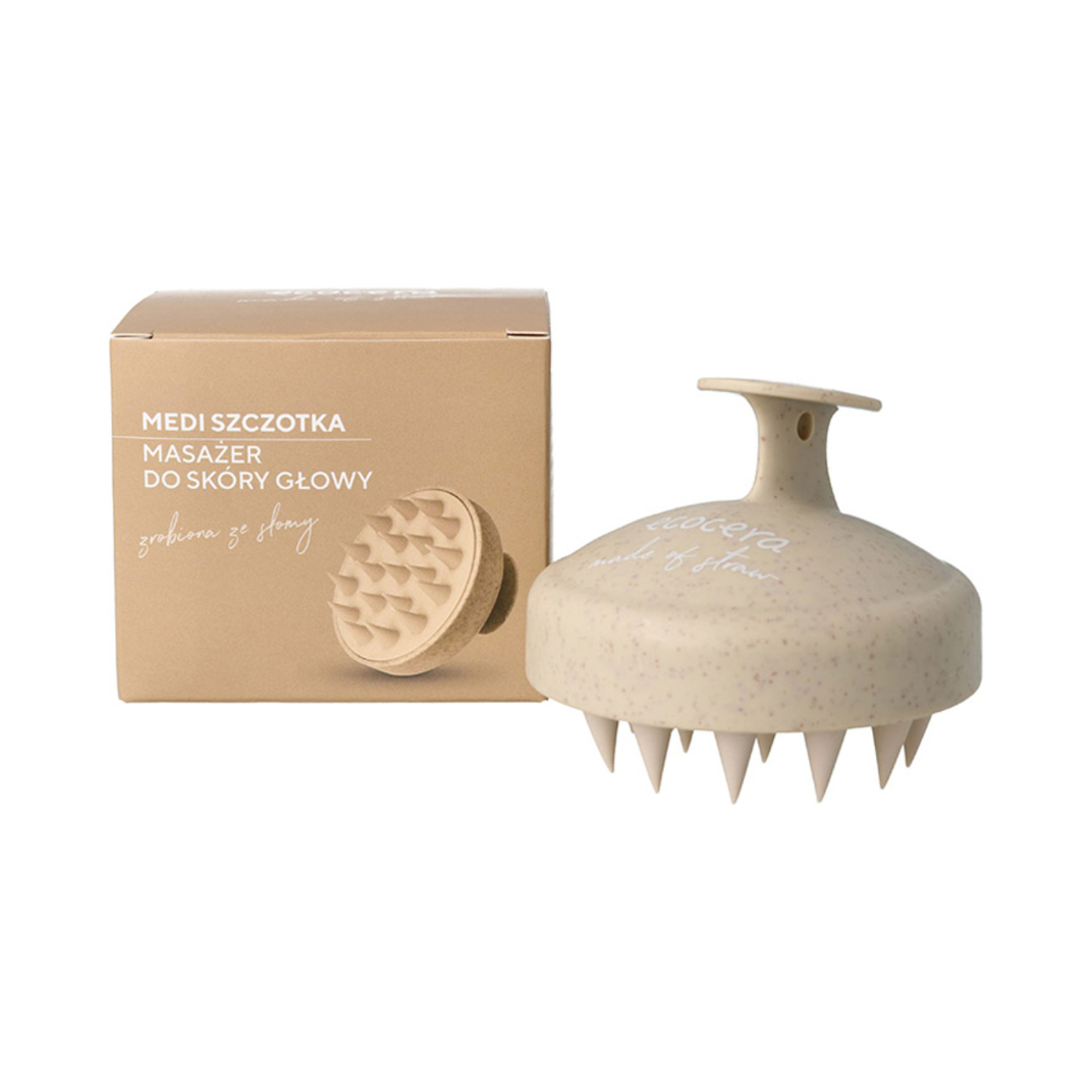 Ecocera - szczotka do skóry głowy, beżowa, 1 sztuka