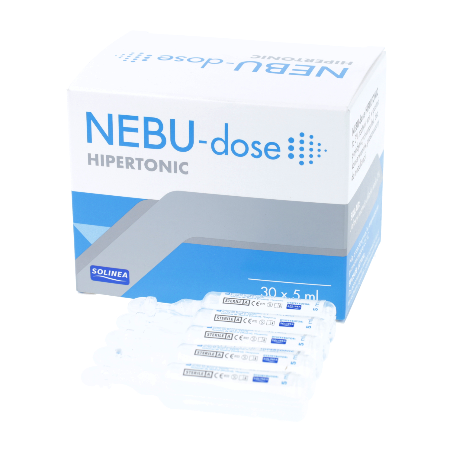 Nebu-dose hipertonic - roztwór hipertoniczny, ampułki do inhalacji, 30 x 5 ml