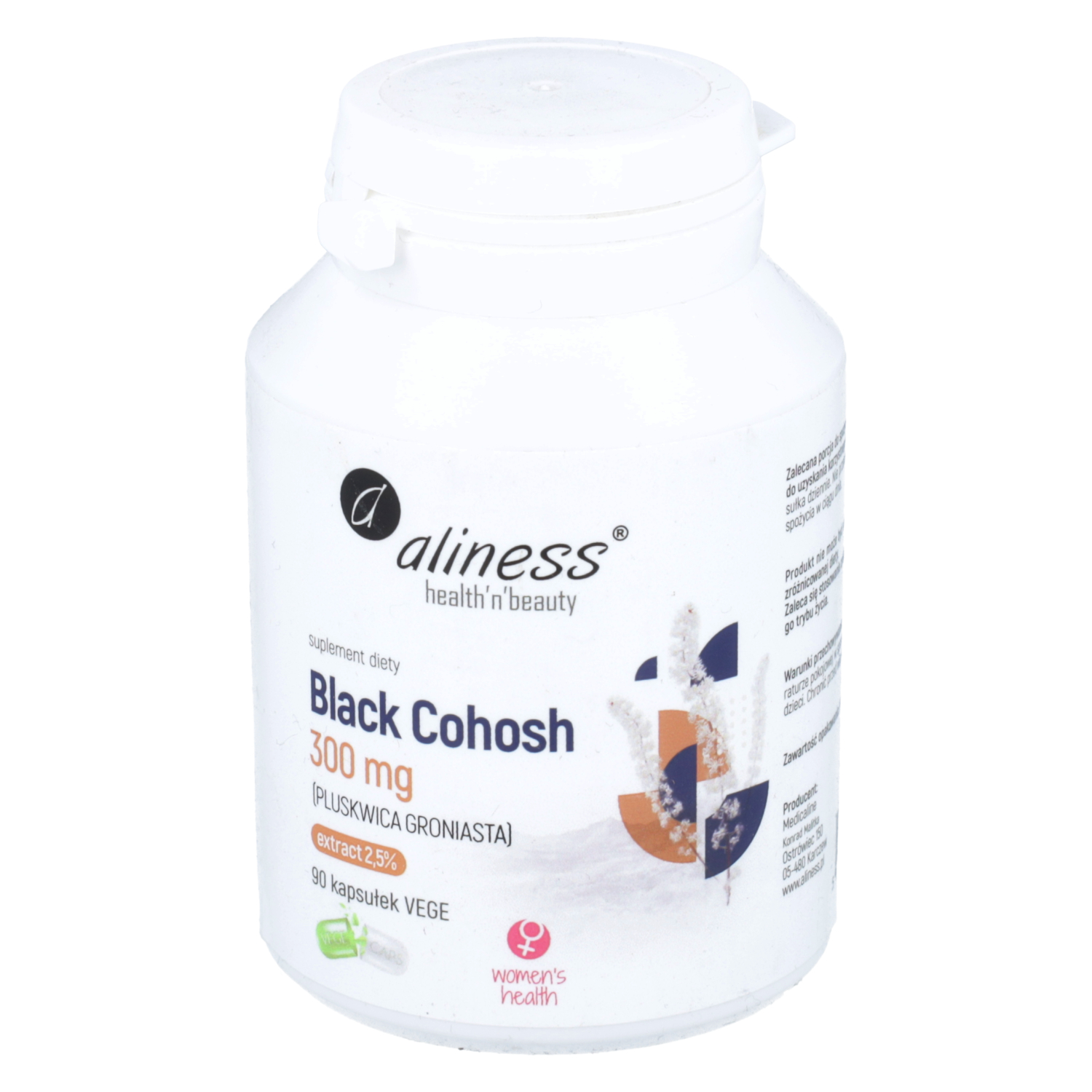 Aliness black cohosh (pluskwica groniasta) 90 kapsułek