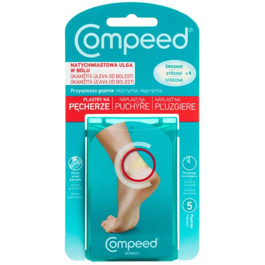 Compeed - plastry na pęcherze, średnie, 5 sztuk