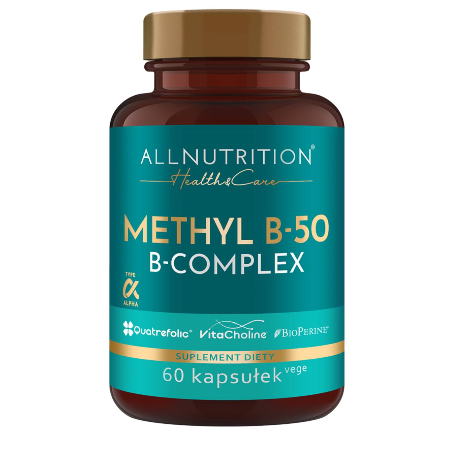 Allnutrition hc methyl b-50 b-complex, 60 kapsułek (data ważności: 28.02.2026)