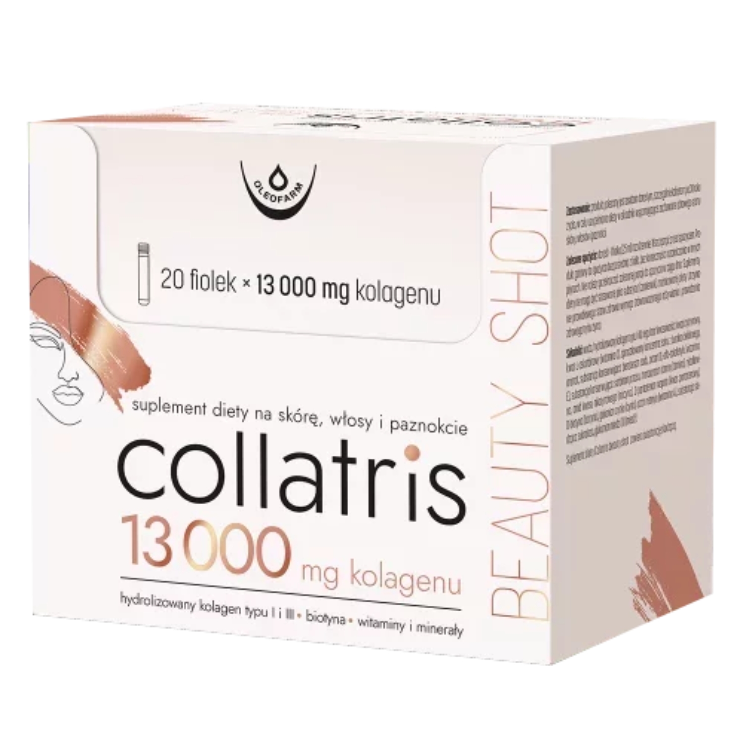 Collatris beauty shot 1300 mg, 20 fiolek