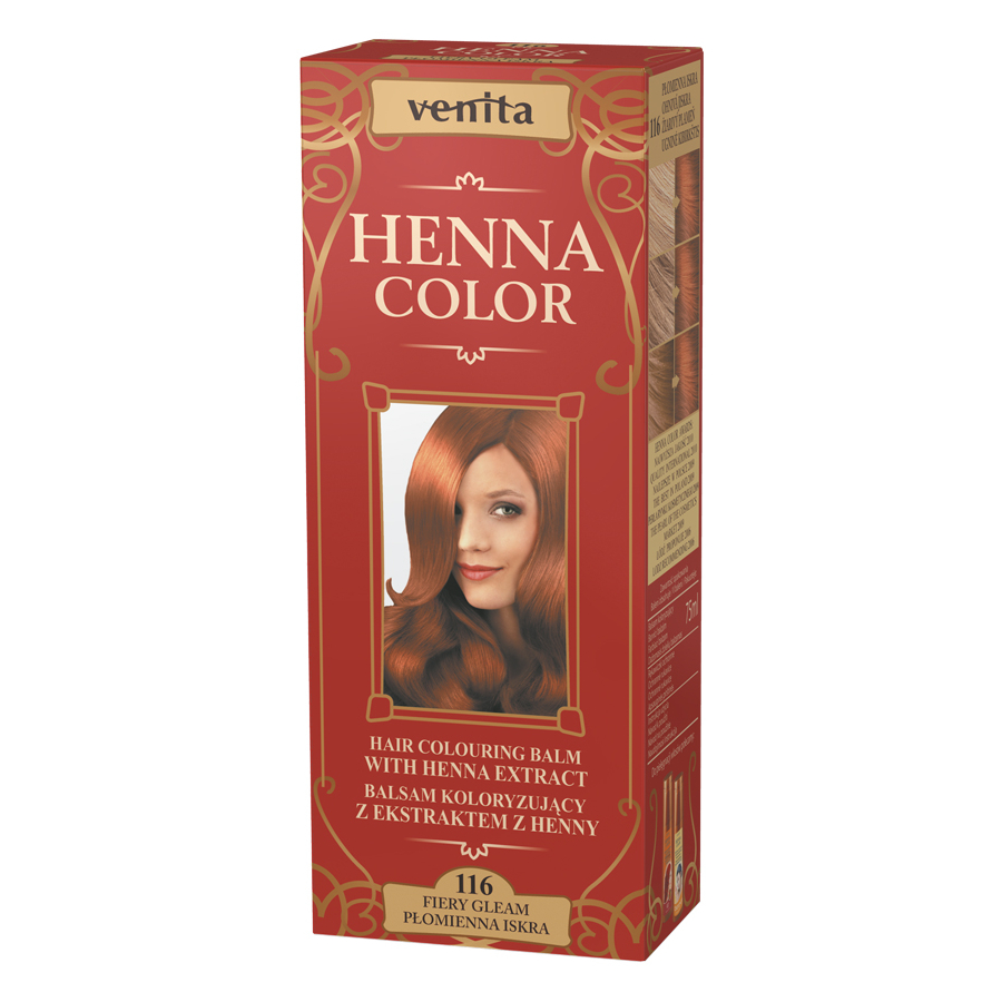 Venita henna color - balsam koloryzujący z ekstraktem z henny, 116 płomienna iskra, 75 ml (data ważności: 31.12.2025)