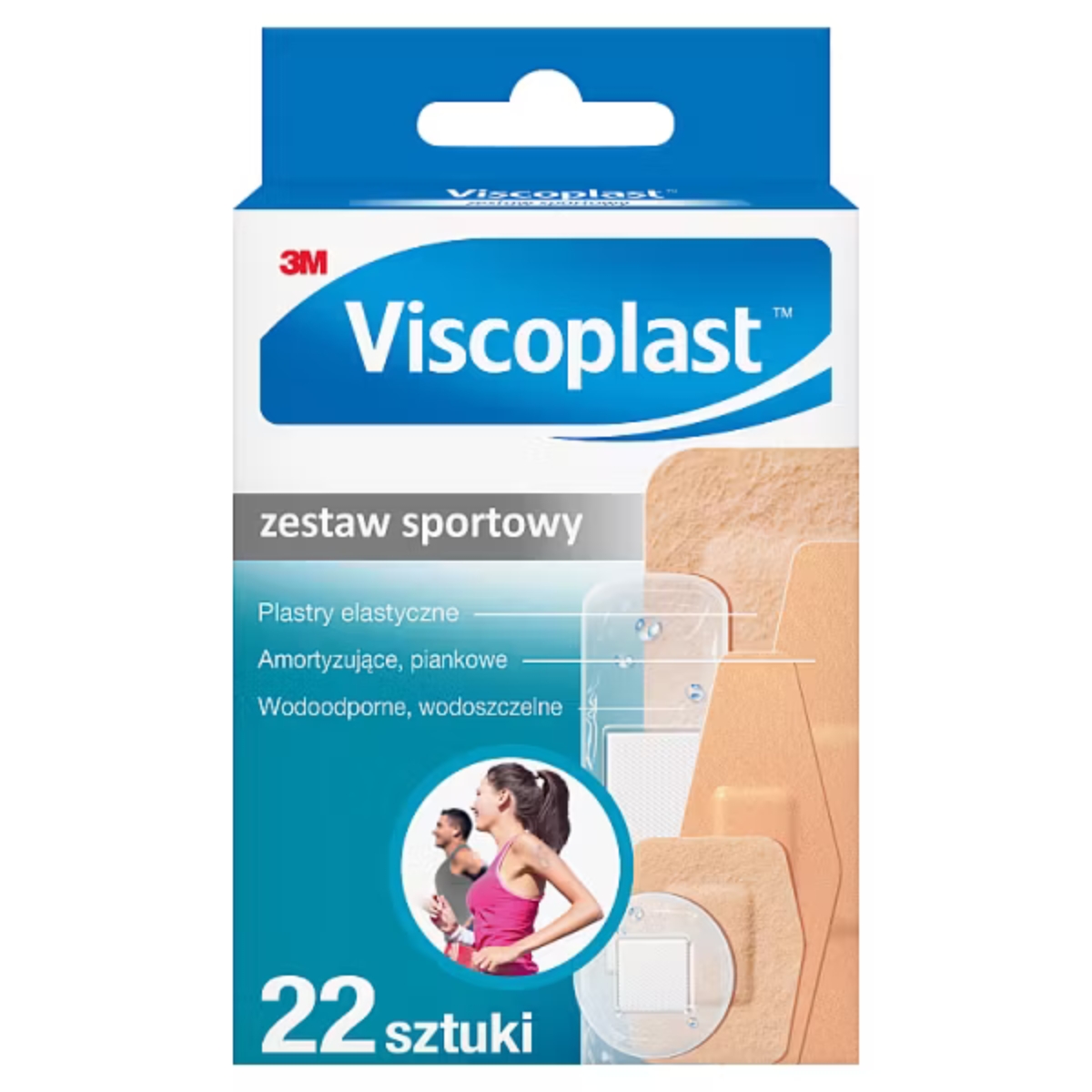 Viscoplast plastry, zestaw sportowy, 22 sztuki