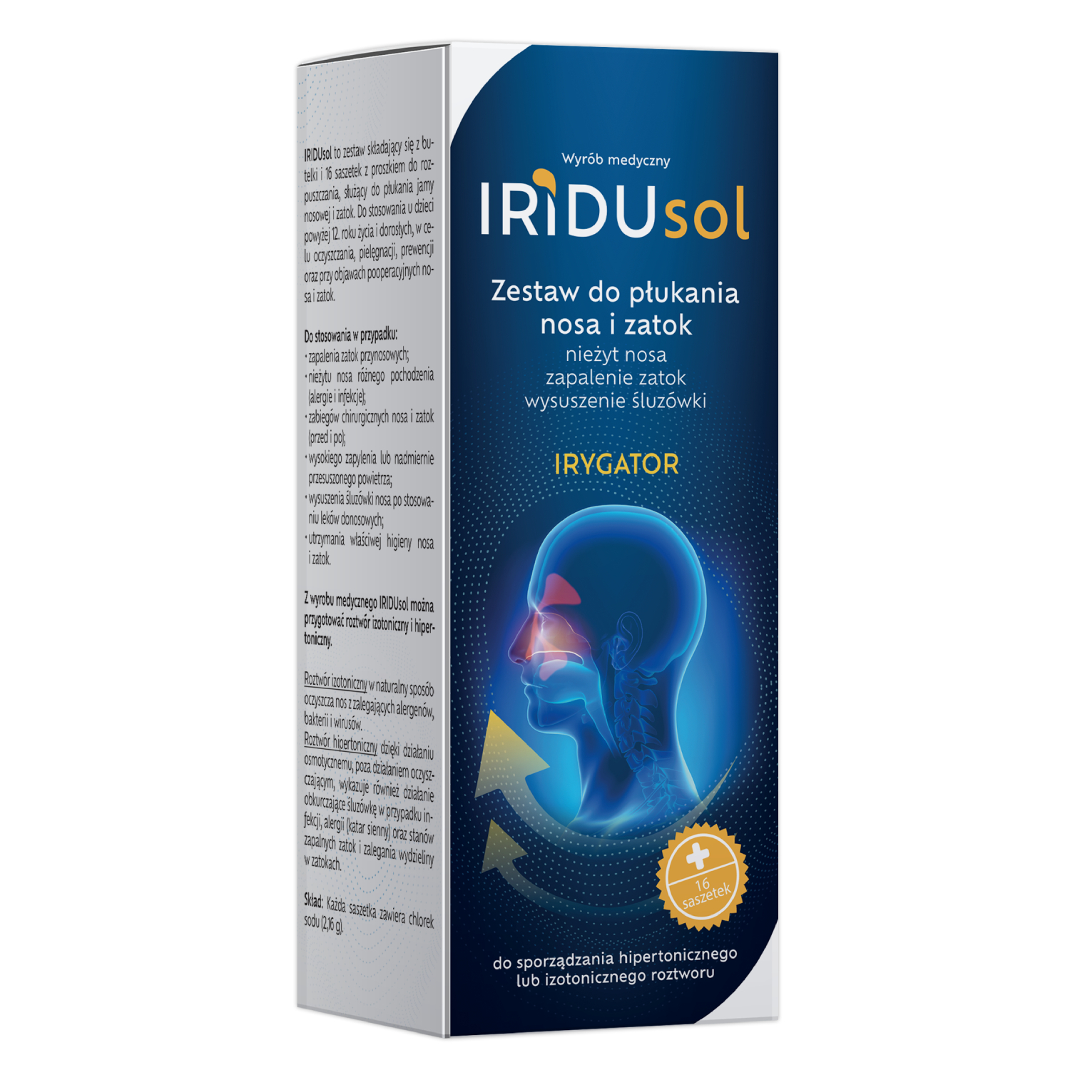 Zdrowe korzyści iridusol, zestaw startowy, butelka + 16 saszetek