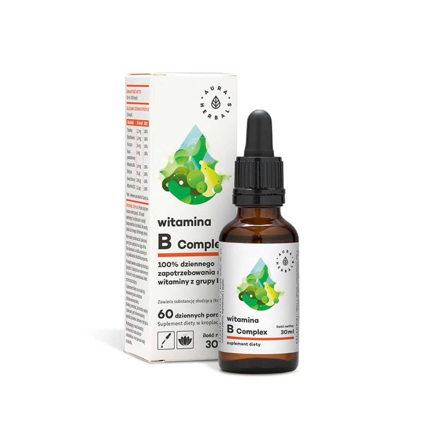 Aura herbals, witamina b complex, 30 ml