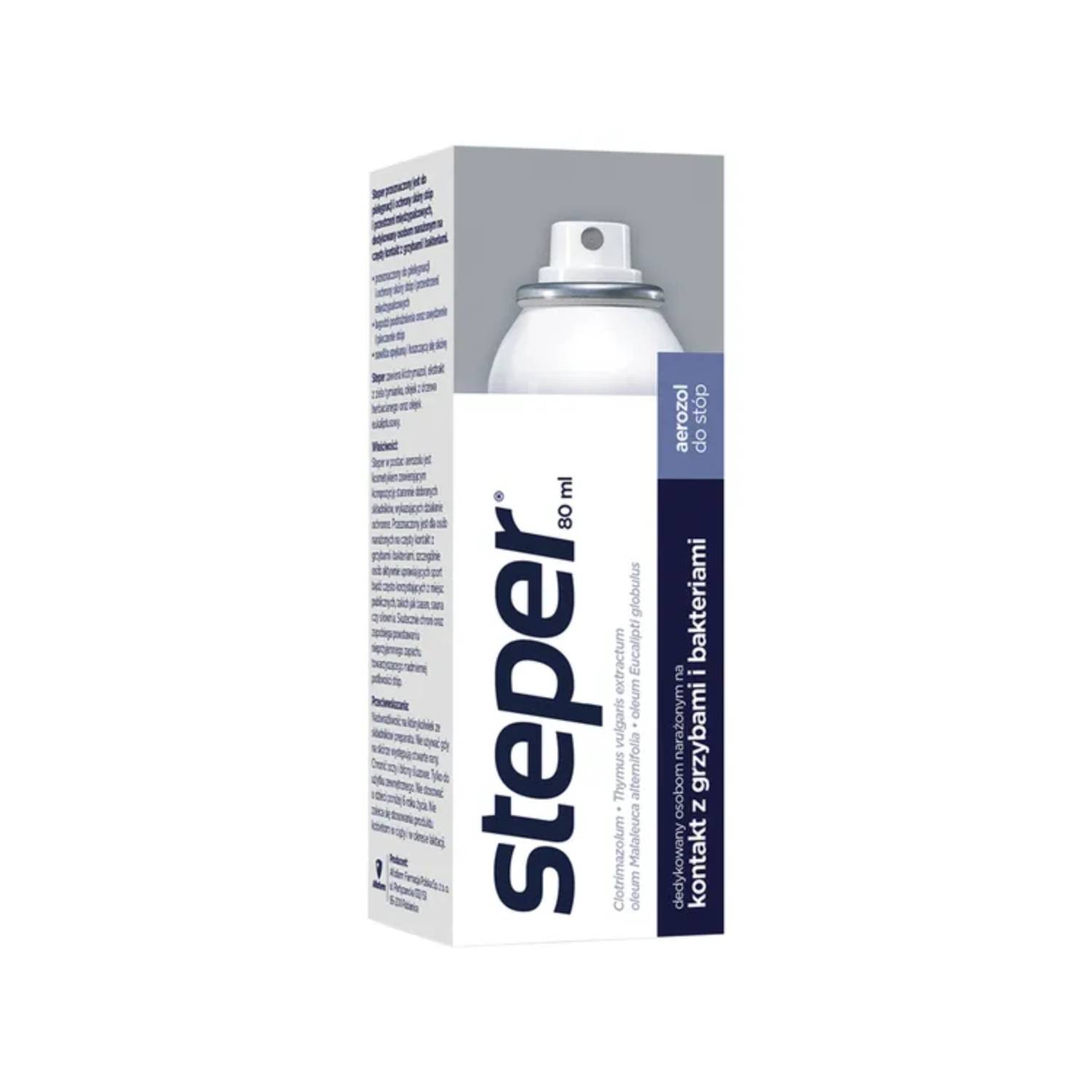Steper - aerozol przeciwgrzybiczy do stóp i paznokci, 80 ml