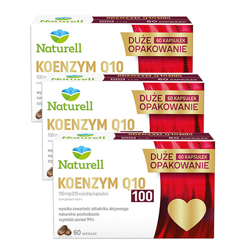 Zestaw: 3 x naturell koenzym q10 100, 60 kapsułek