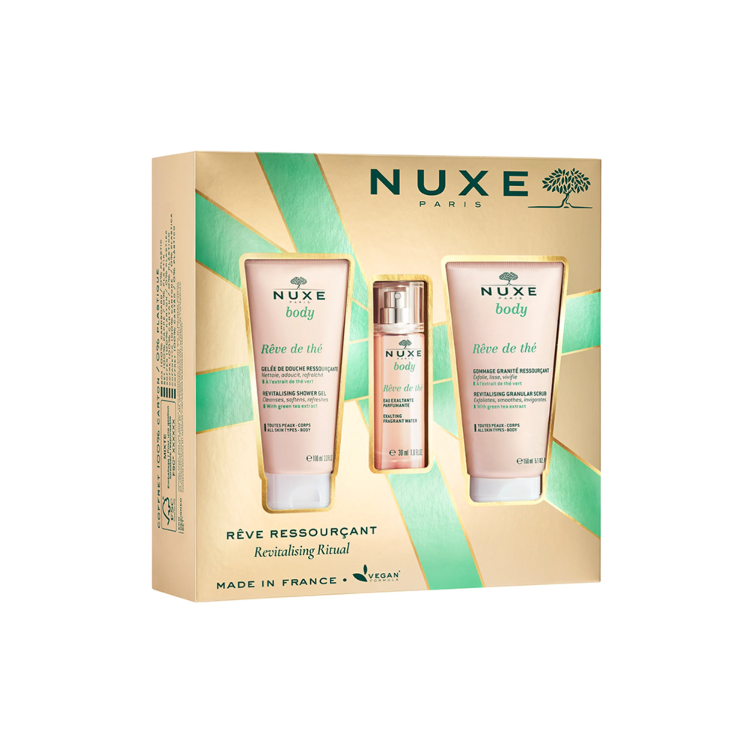 Nuxe body - reve de thé revitalising ritual, zestaw rewitalizujący 2023, 1 zestaw (data ważności: 31.03.2026)