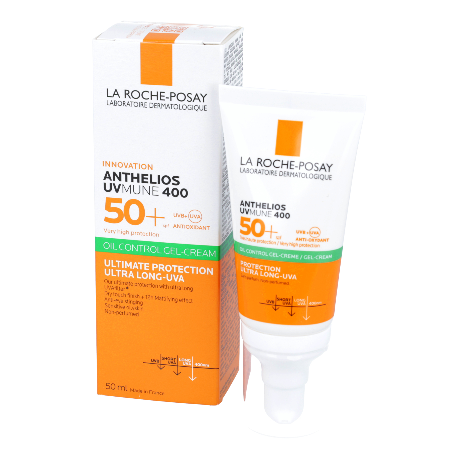 La roche posay anthelios xl - matujący żel-krem ochronny do twarzy, spf 50+, 50 ml