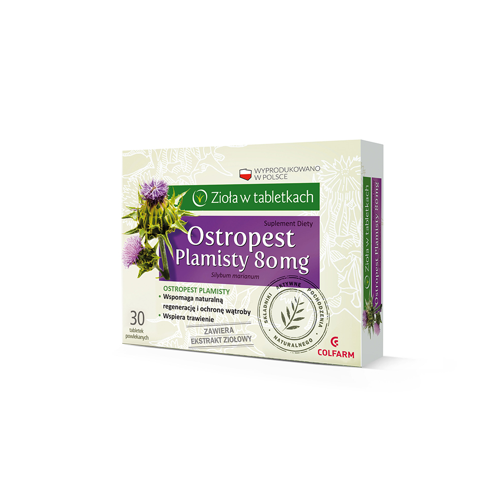 Ostropest plamisty 80 mg, 30 tabletek