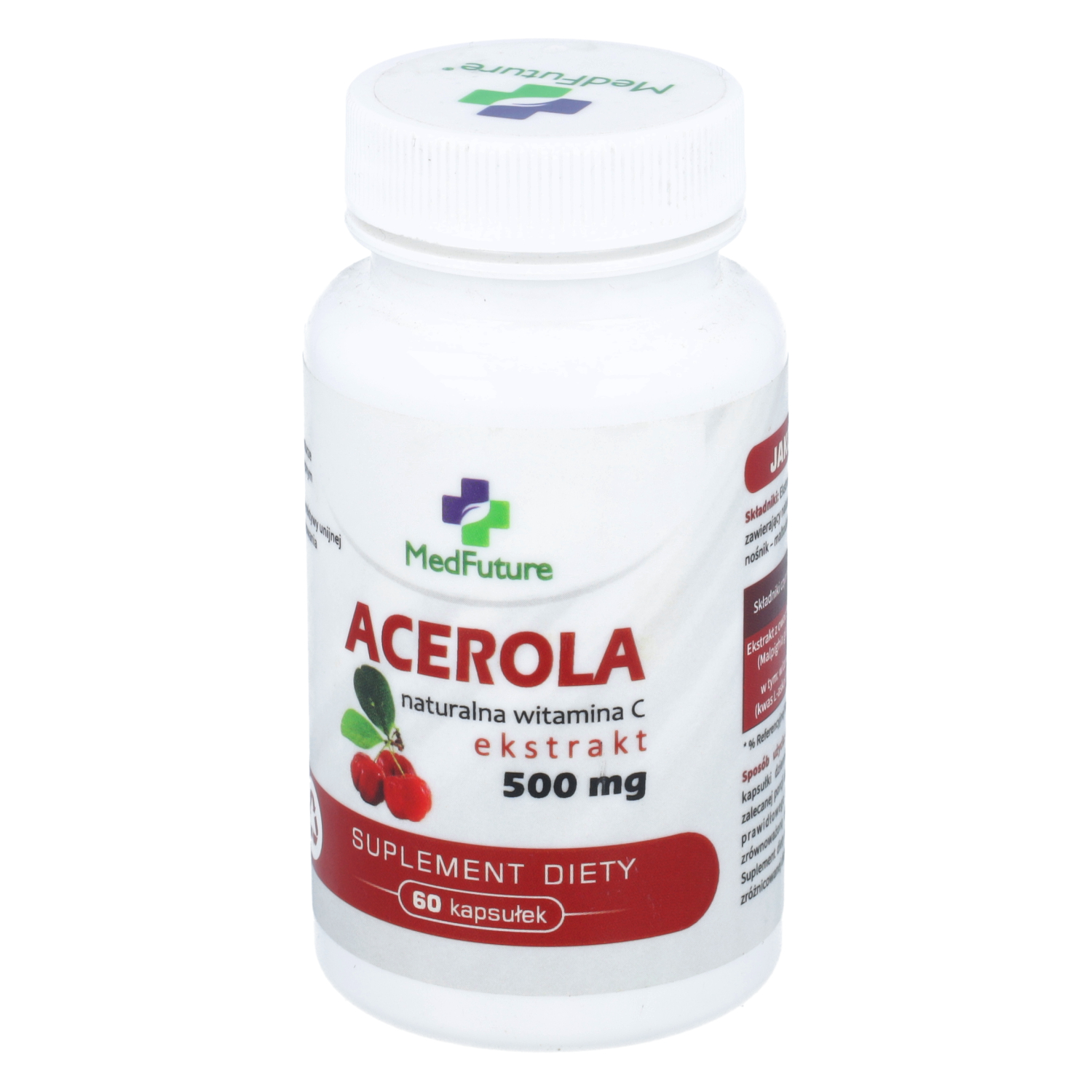 Medfuture acerola 500 mg, 60 kapsułek (data ważności: 31.12.2025)