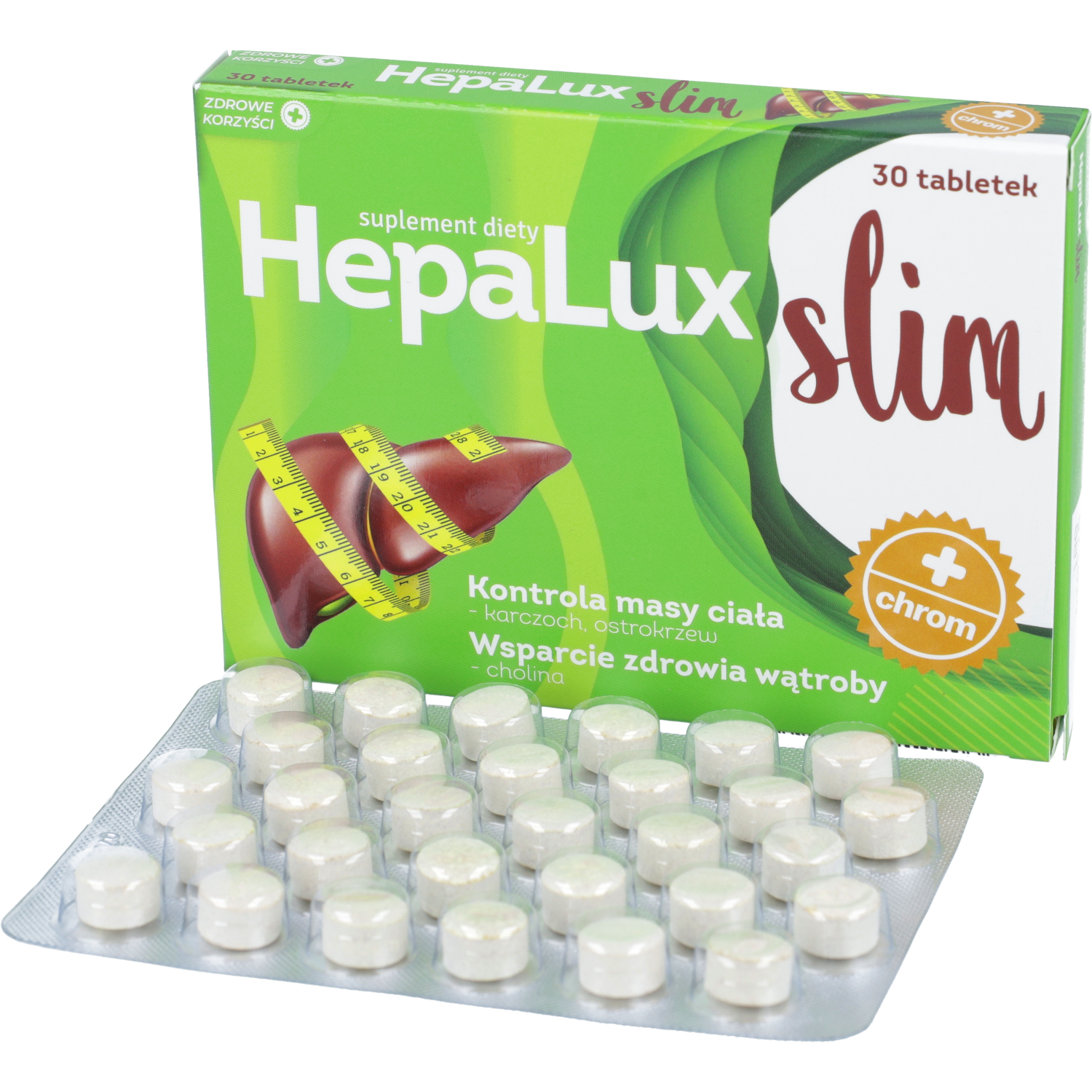 Zdrowe korzyści hepalux slim, 30 tabletek