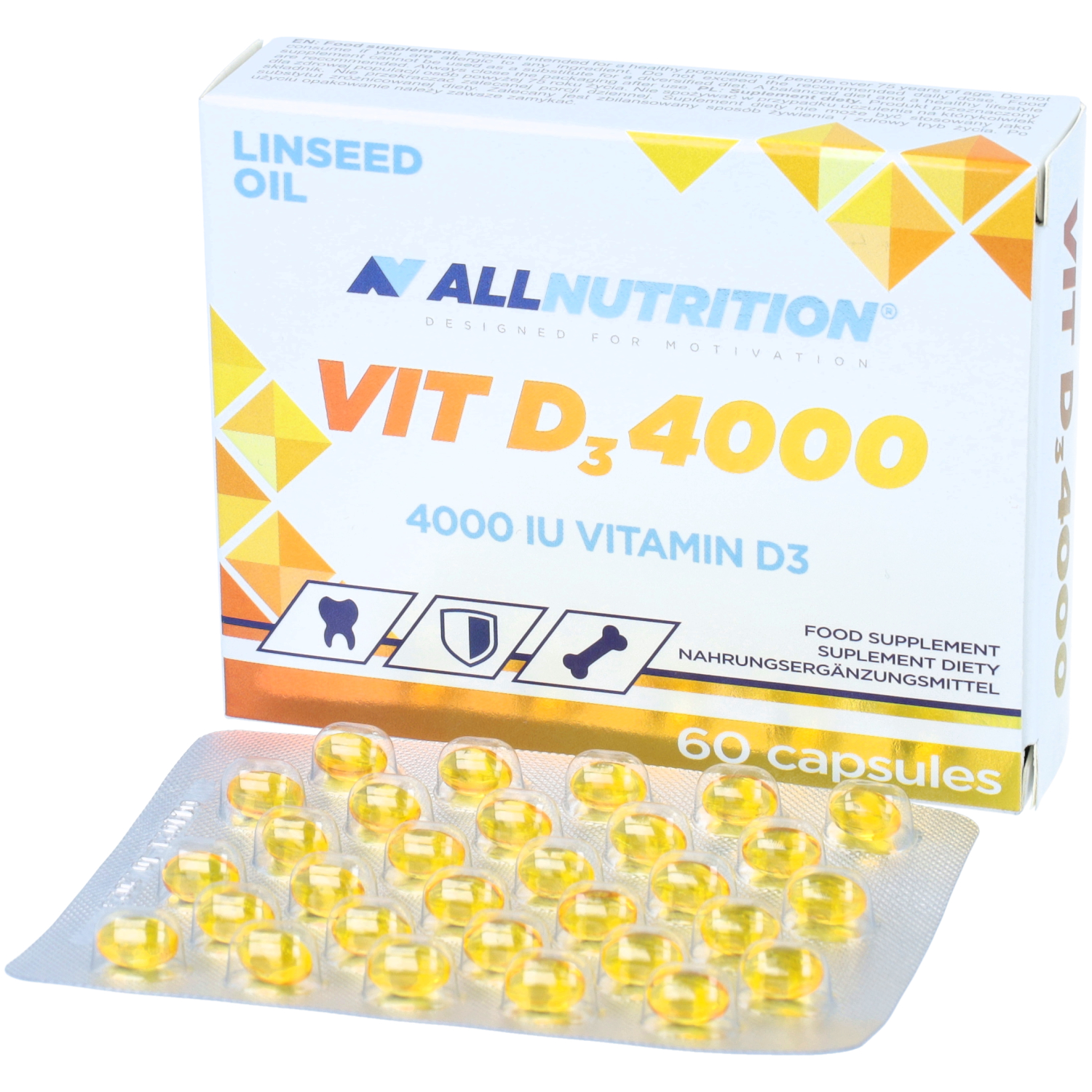 Allnutrition - witamina d3 4000, 60 kapsułek