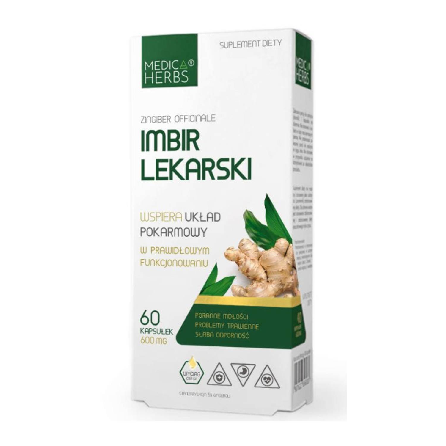 Medica herbs imbir lekarski, 60 kapsułek