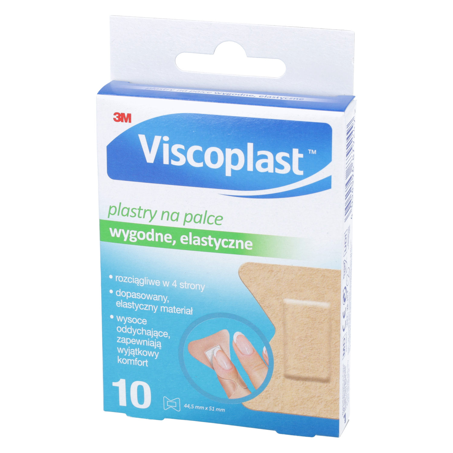 Viscoplast - plastry na palce, 44,5 mm x 51 mm, 10 sztuk