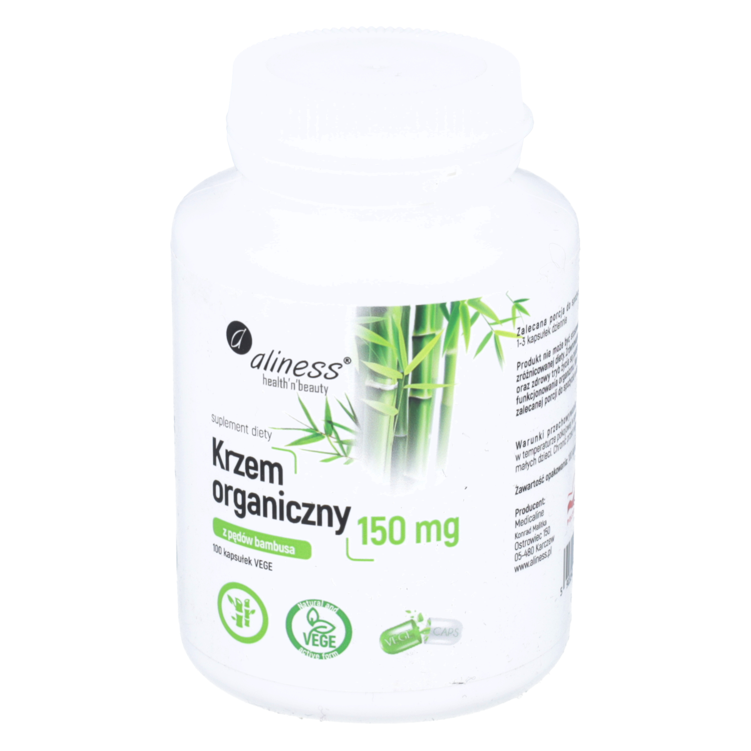 Aliness - krzem organiczny 150 mg, 100 kapsułek