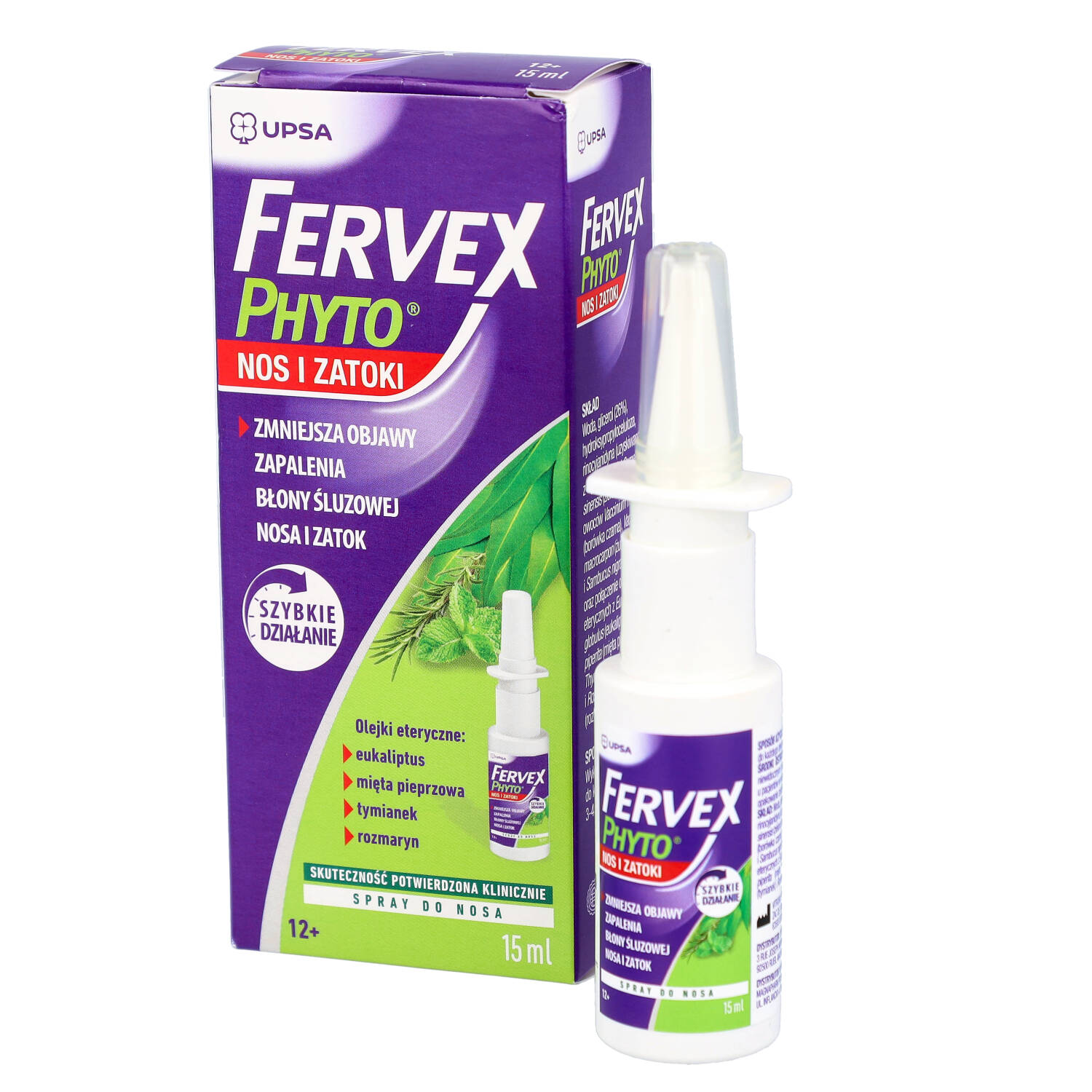 Fervex phyto, nos i zatoki, spray do nosa, 15 ml