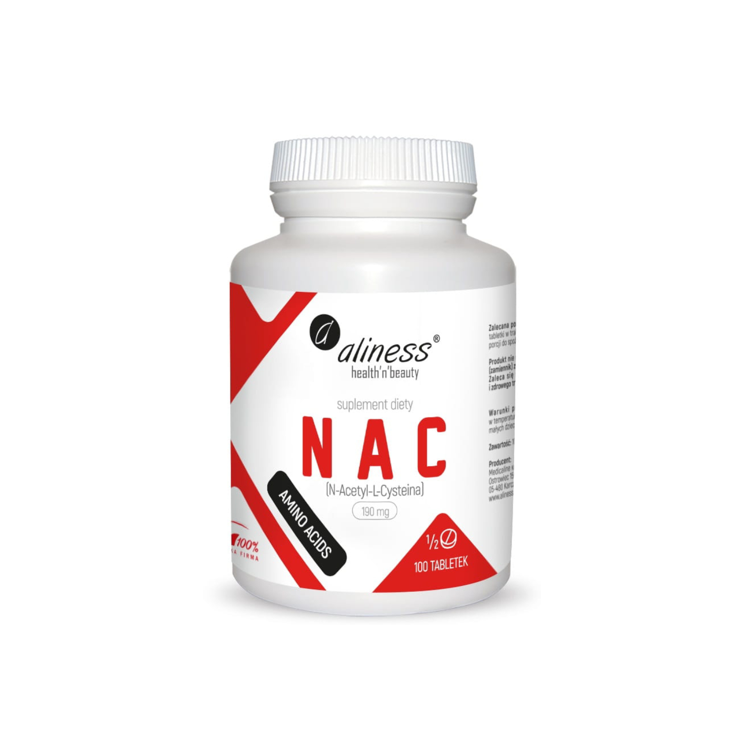 Aliness, nac (190 mg), 100 tabletek
