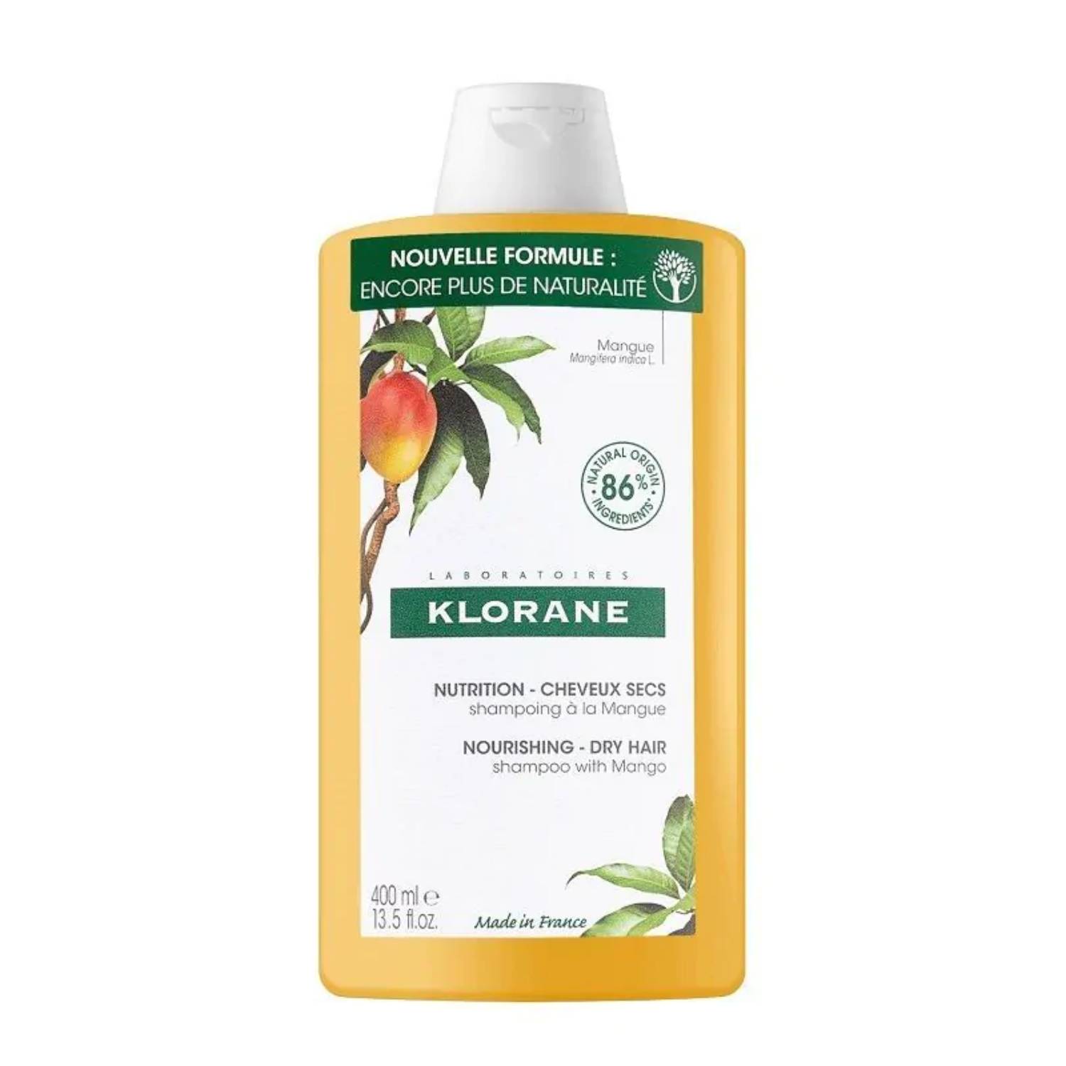 Klorane - szampon z mango, do włosów suchych, 400 ml