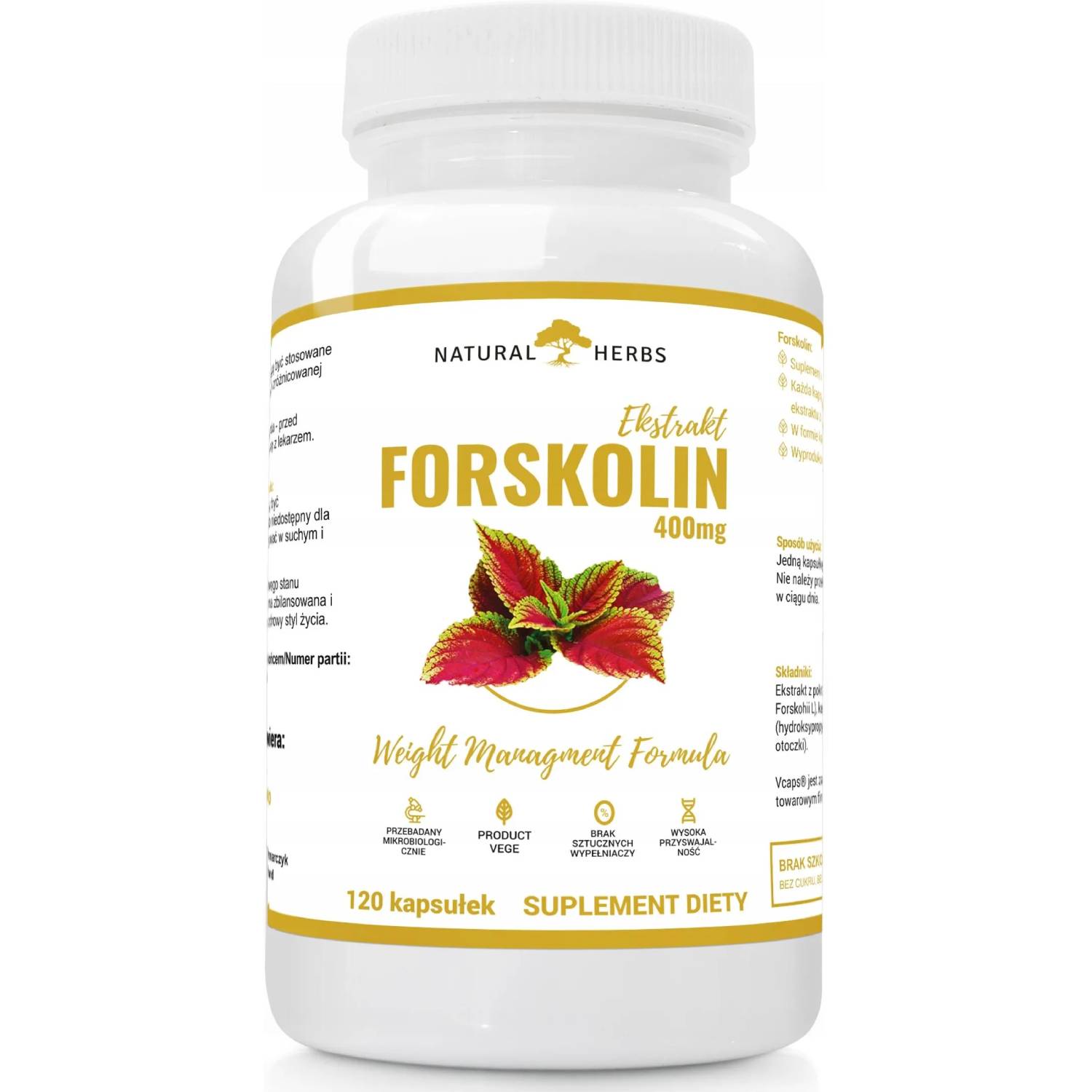 Alto pharma, forskolin 400 mg, 120 kapsułek (data ważności: 31.03.2026)