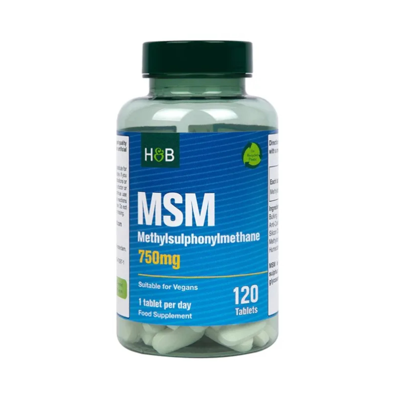Holland and barrett, msm, 750mg, 120 tabletek