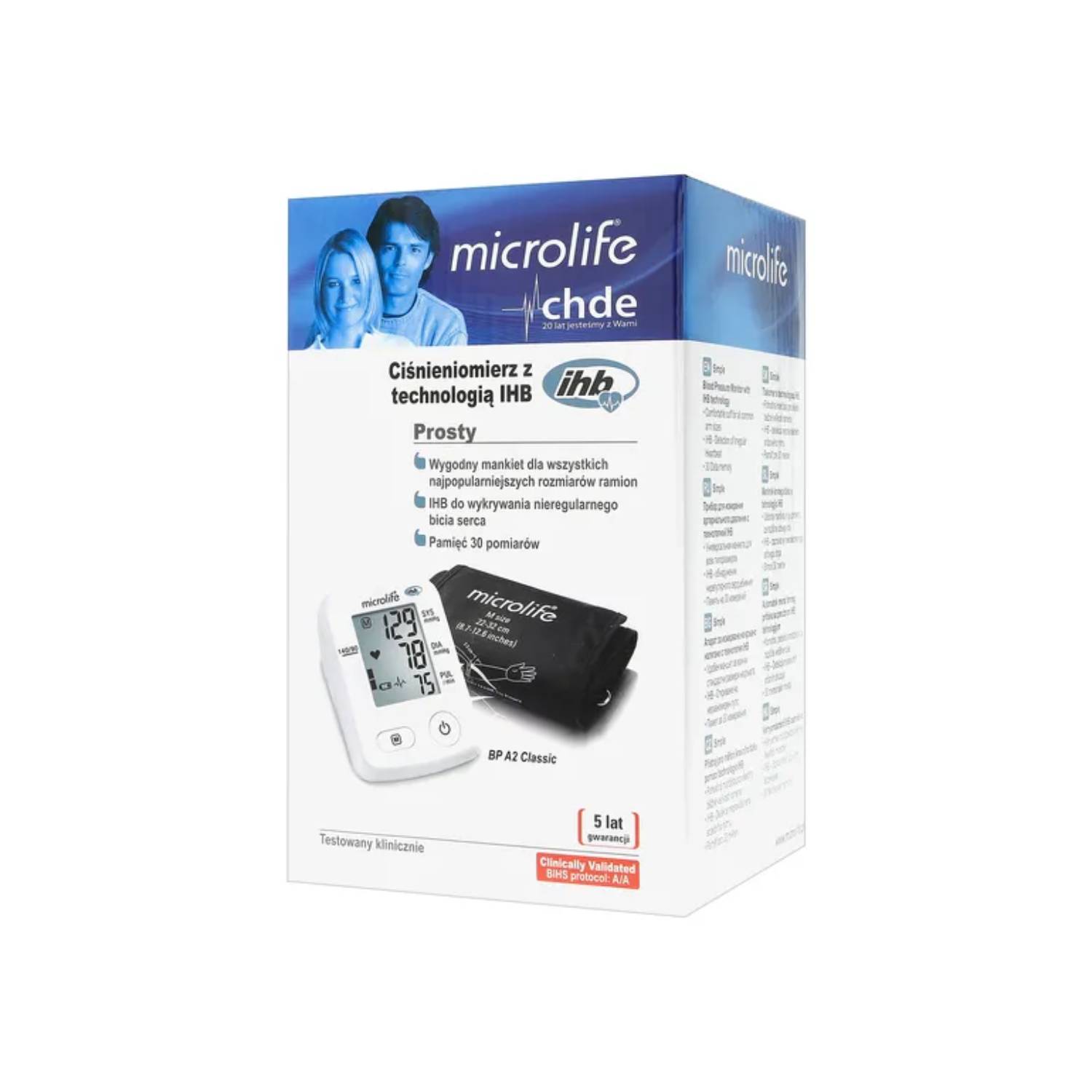 Microlife bp a2 classic - ciśnieniomierz automatyczny, naramienny, 1 sztuka