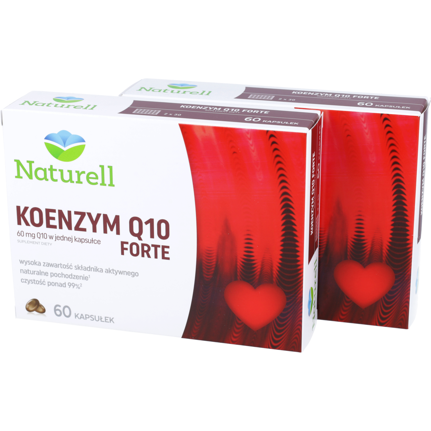 Zestaw: 2 x naturell koenzym q10 forte, 60 kapsułek