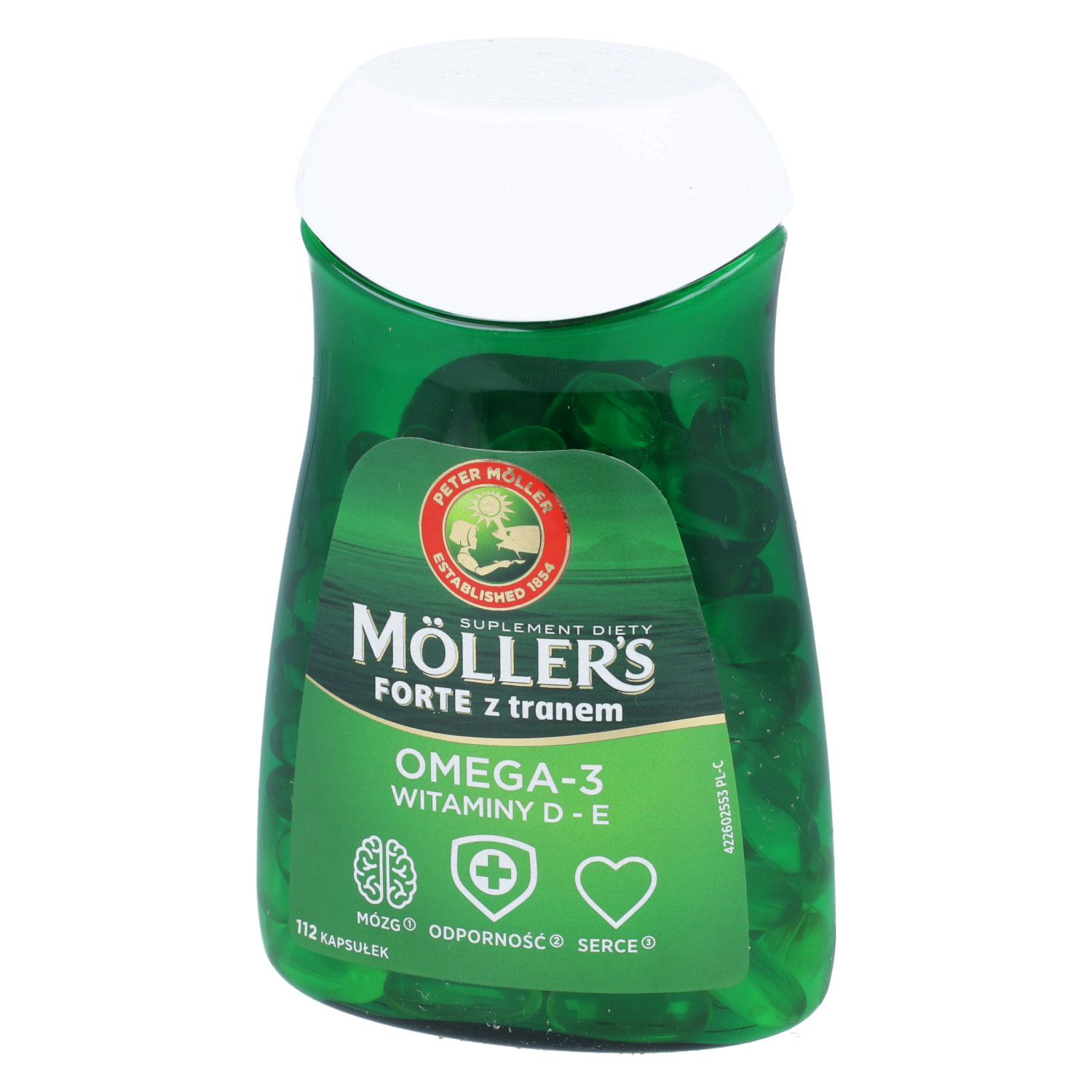 Mollers forte z tranem, kapsułki, 112 kapsułek