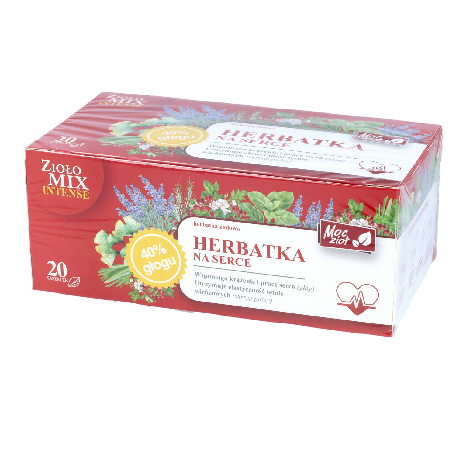 Zdrowe korzyści - ziołomix intense, herbatka na serce, 20 saszetek