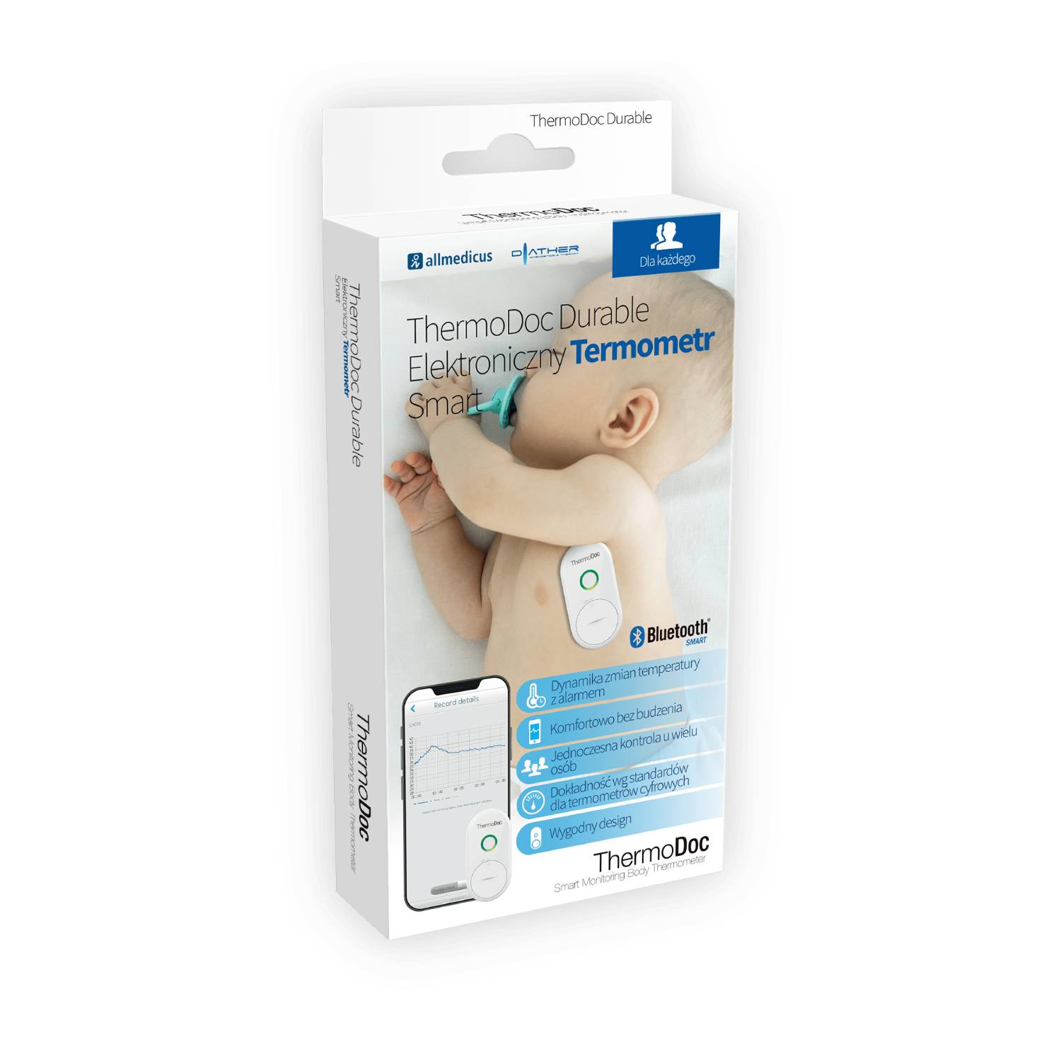 Thermodoc durable - elektroniczny termometr smart, 1 sztuka