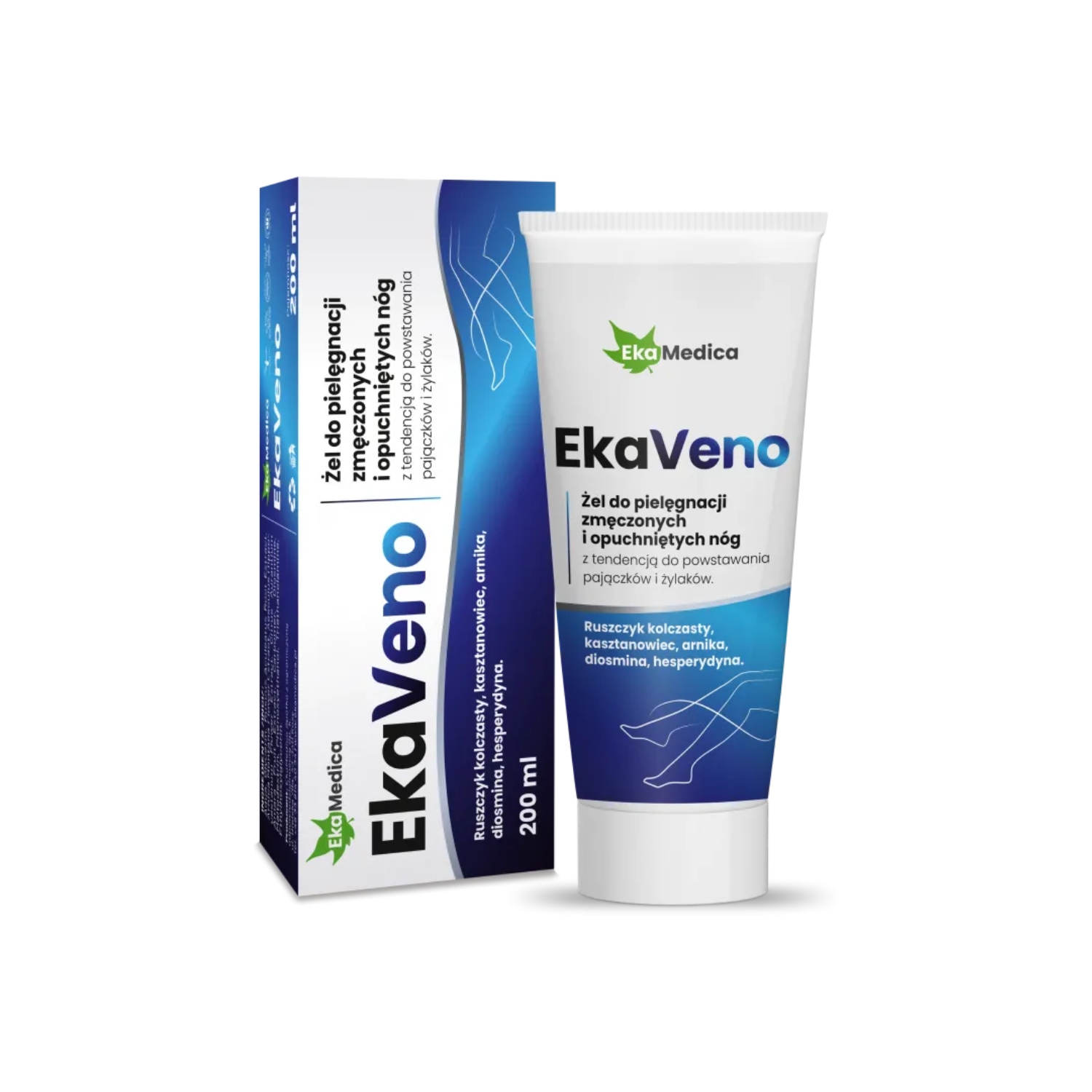 Ekamedica - ekaveno żel do pielęgnacji zmęczonych i opuchniętych nóg, 200 ml