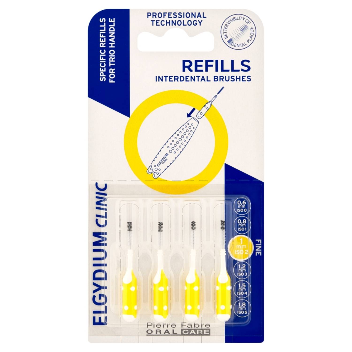 Elgydium clinic refill - wkłady do szczoteczek międzyzębowych (iso 2), 4 sztuki
