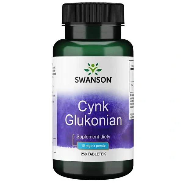 Swanson zinc gluconate, 250 tabletek