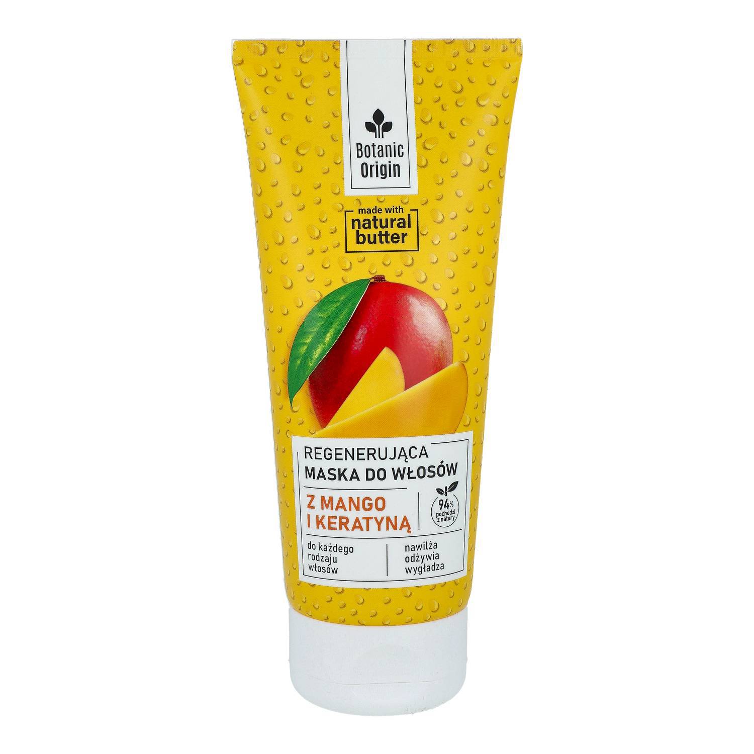 Ideepharm botanic origin - regenerująca maska do włosów z mango i keratyną, 200 ml