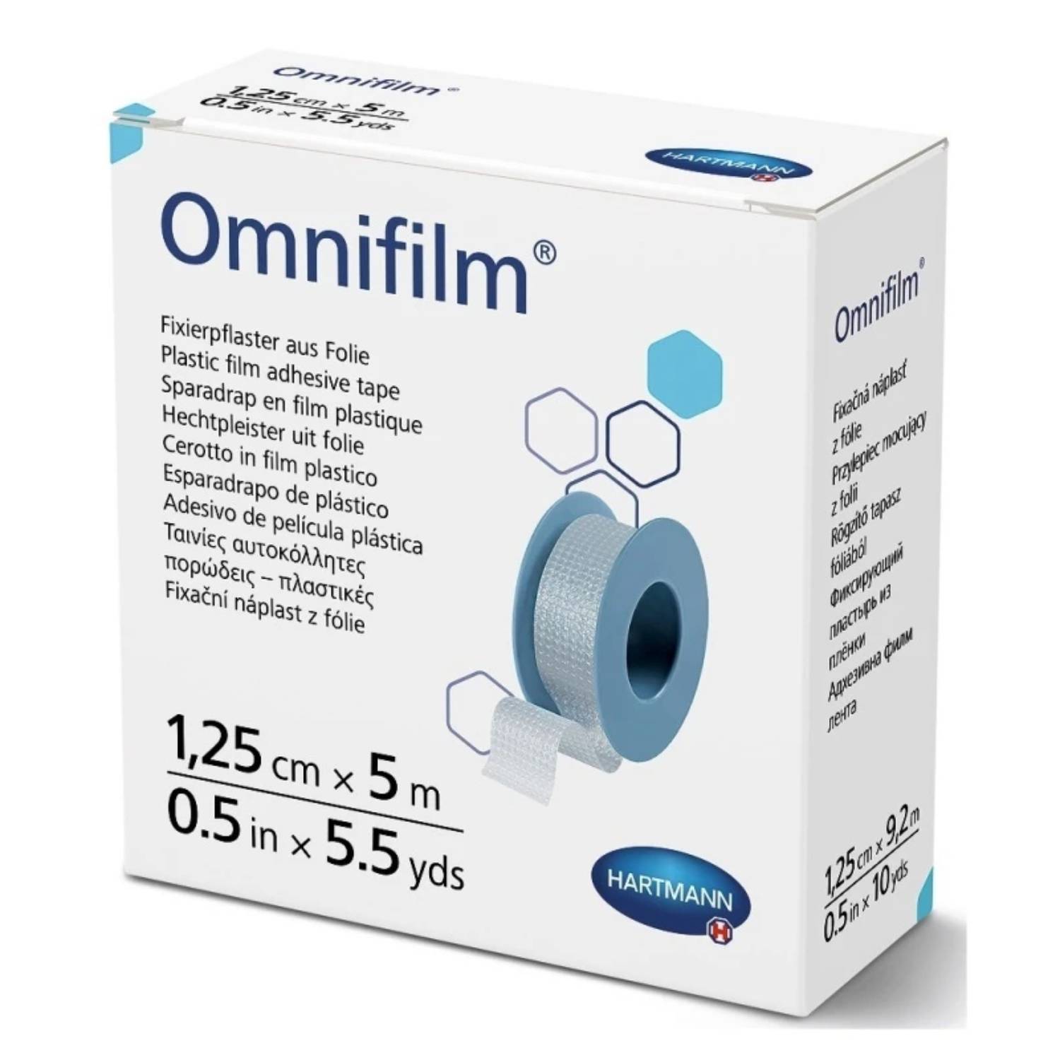 Omnifilm - przylepiec mocujący z folii 1,25 cm x 5m, 1 sztuka