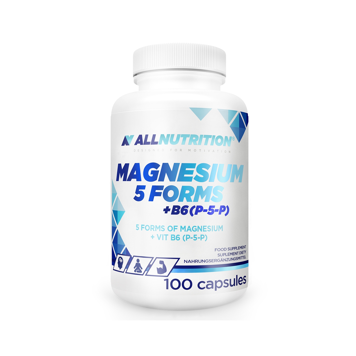 Allnutrition, magnesium 5 forms + b6 (p-5-p), 100 kapsułek