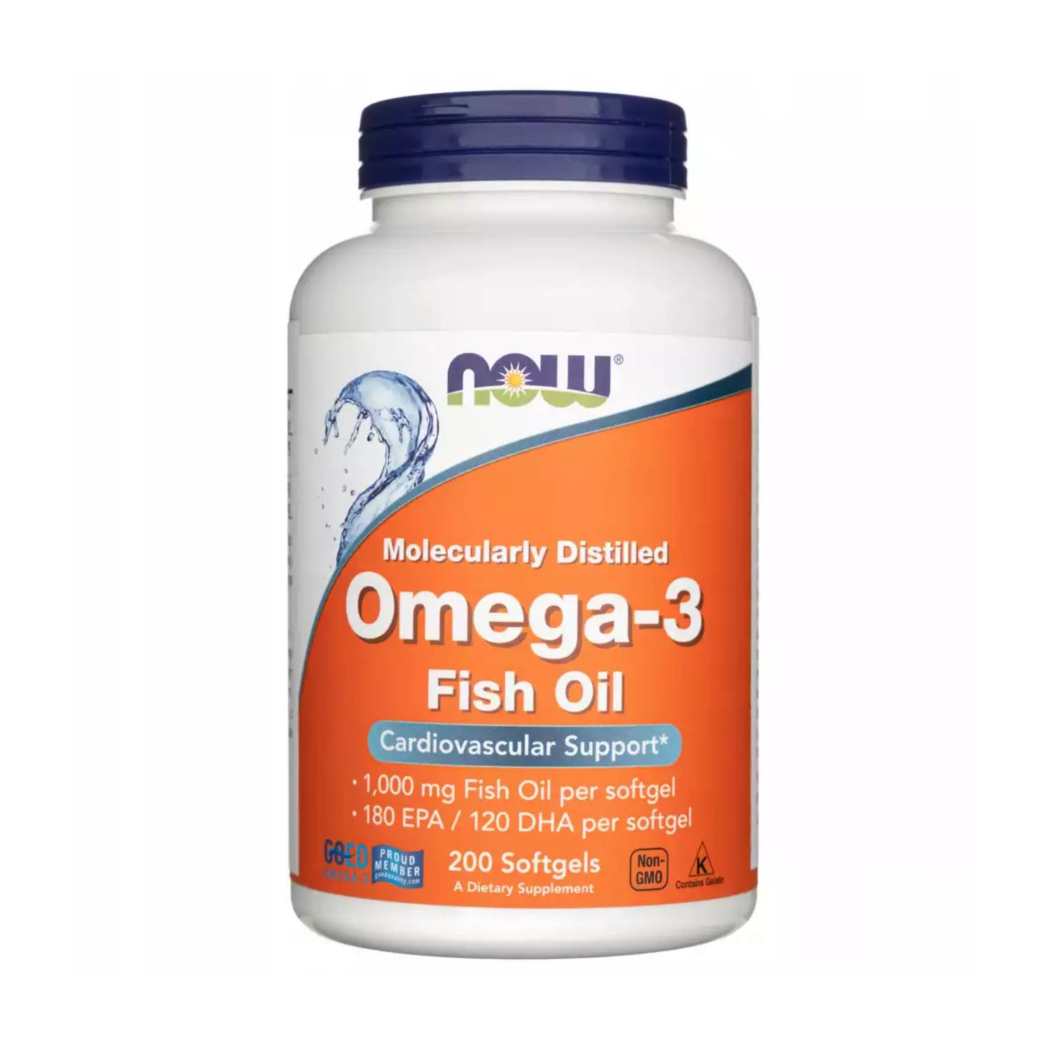 Now foods omega-3 1000 mg, 200 kapsułek