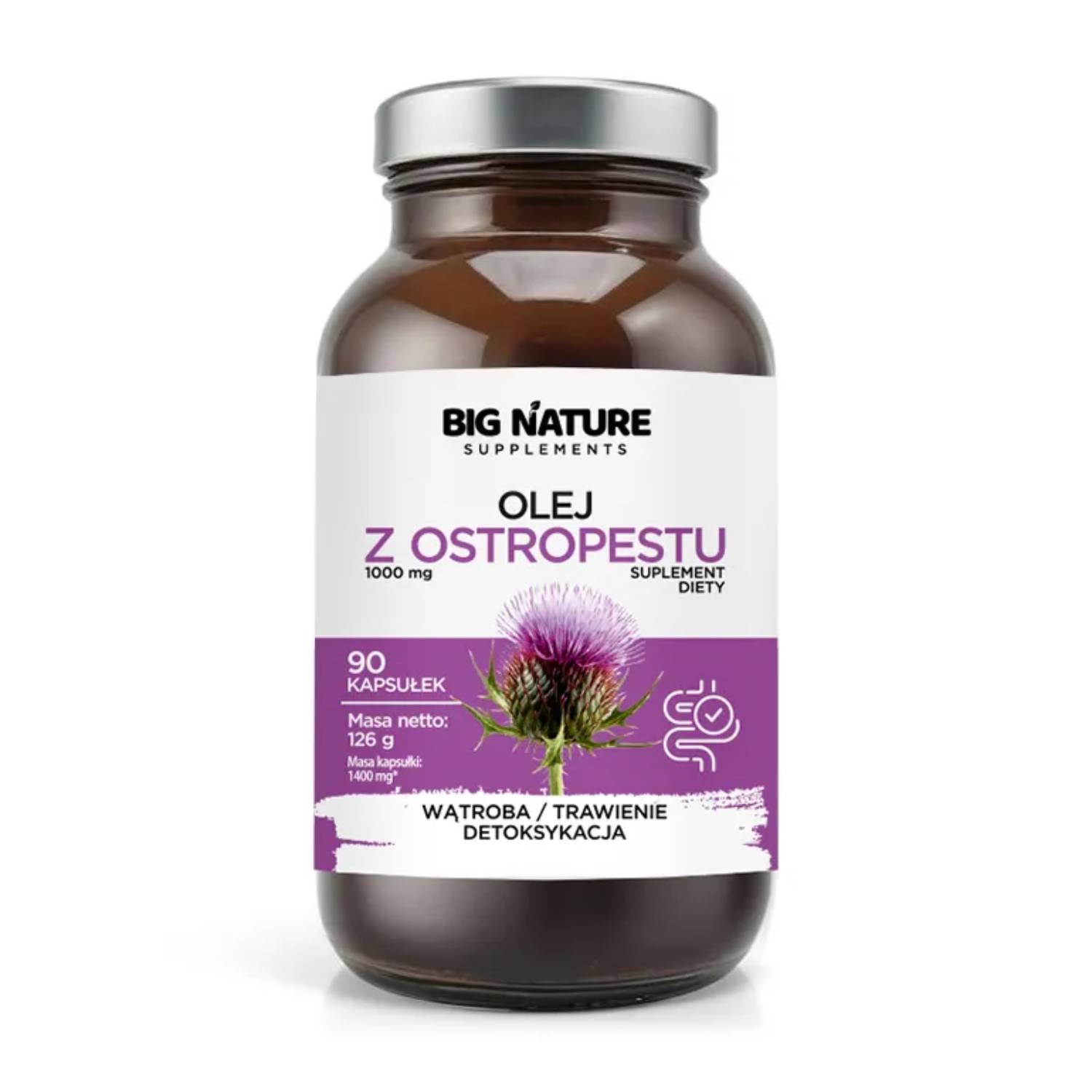 Big nature olej z ostropestu, 90 kapsułek