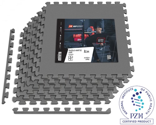 Puzzlematte EVA 1cm - 6 Stück grau
